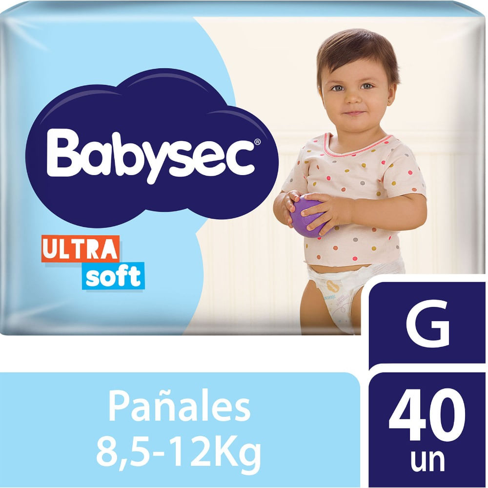Pañales Babysec ultrasoft G 40 uni