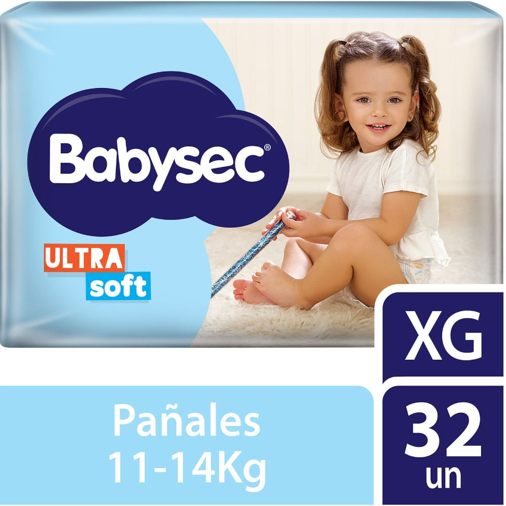 Pañales Babysec ultrasoft XG 32 uni