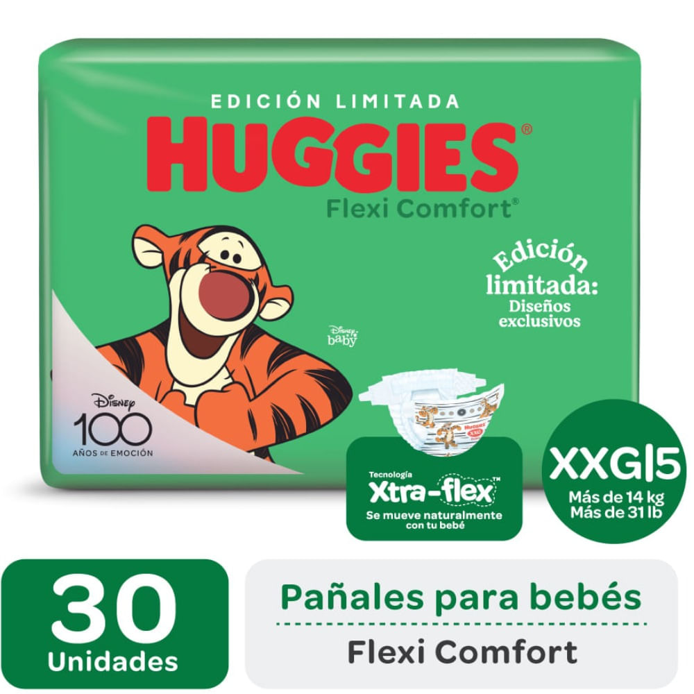Pañales talle XXG Huggies flexi comfort 30 uni
