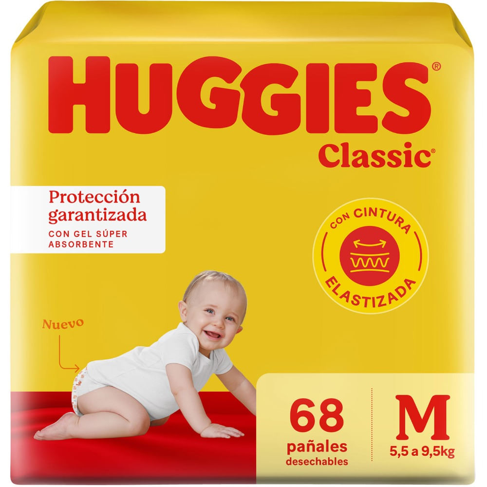 Pañales Huggies Classic M 68 uni
