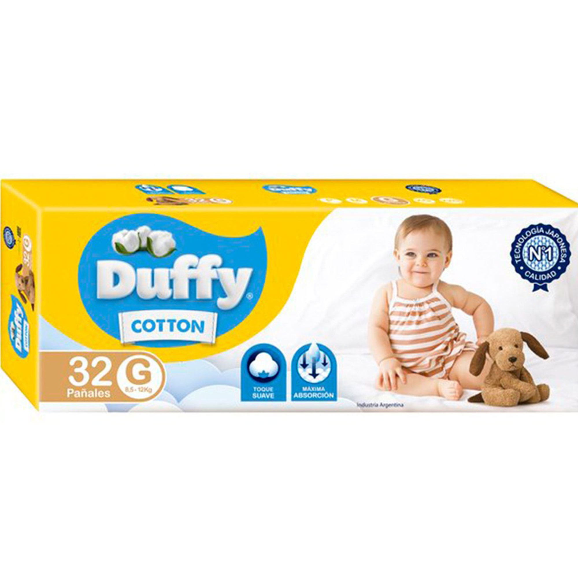 Pañales talle G Duffy hiperpack 32 uni