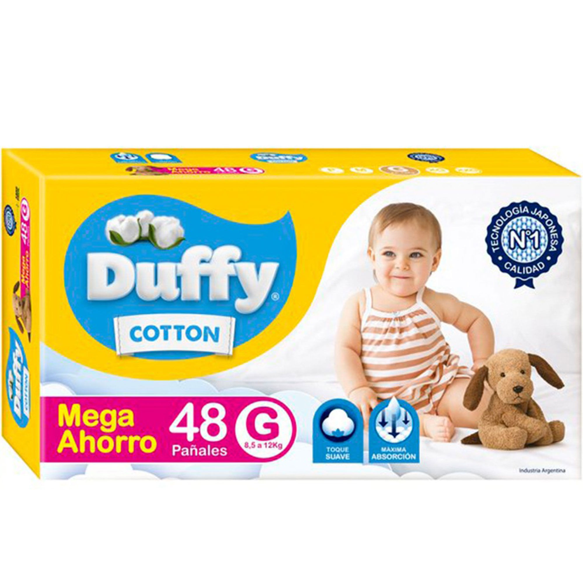 Pañales talle G Duffy pack ahorro 48 uni
