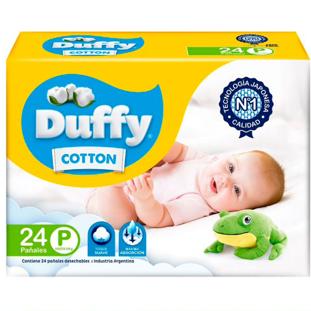 Pañales talle P Duffy mega pack 24 uni