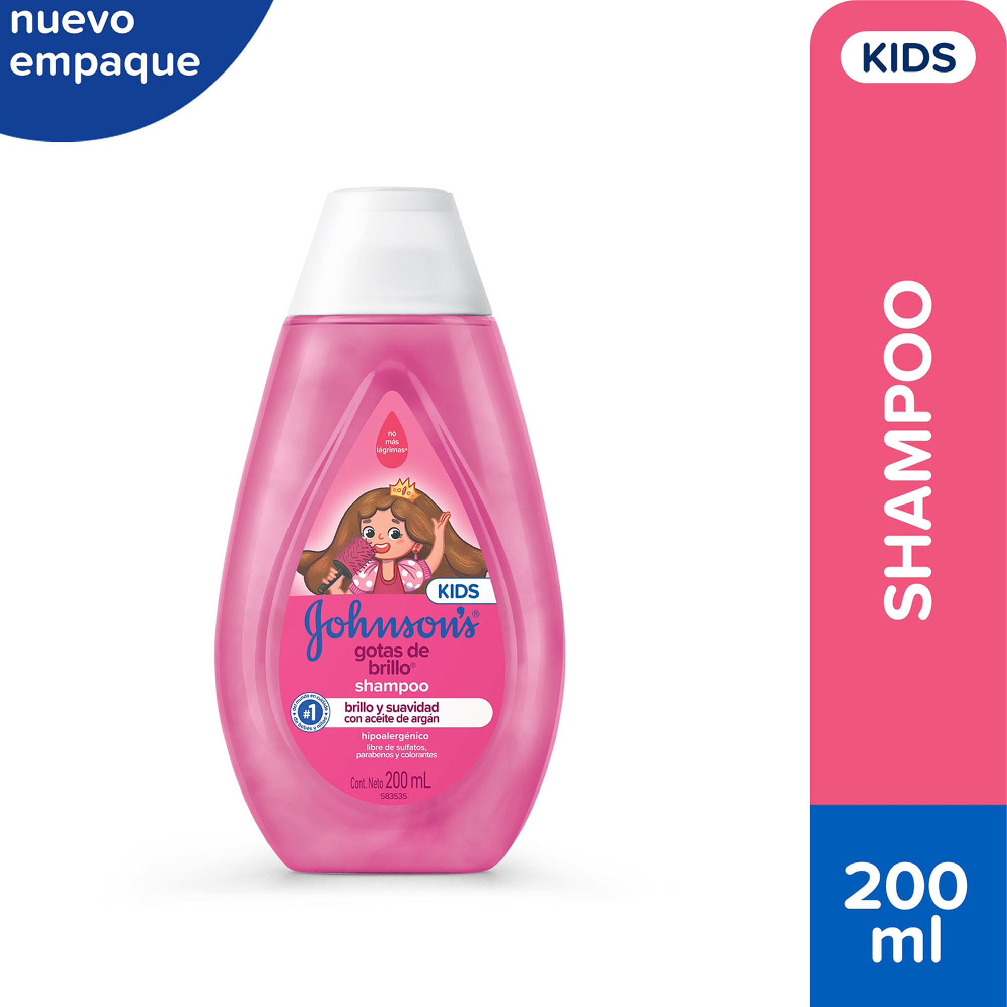 Shampoo para niños Johnson's gotas de brillo 200 ml