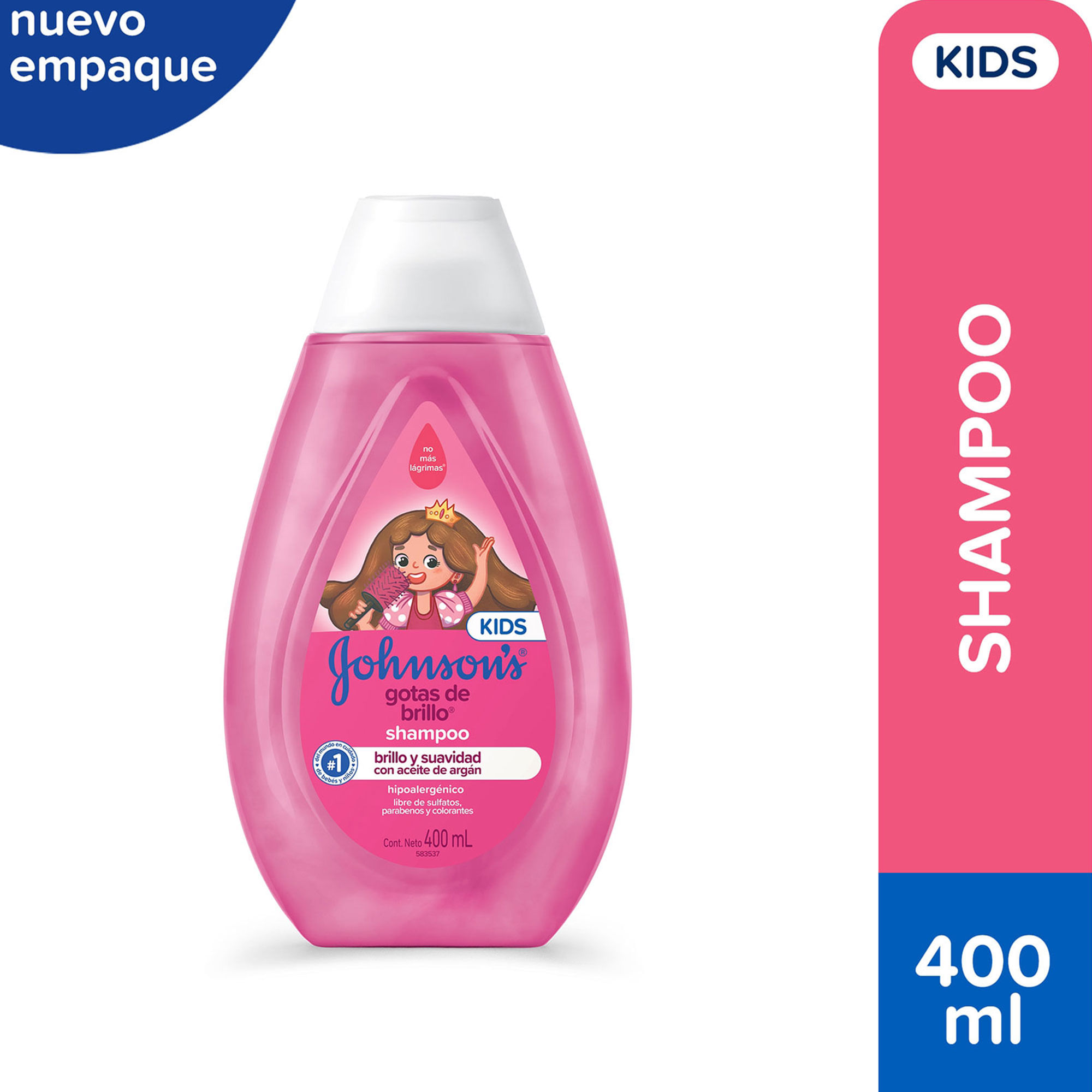 Shampoo para niños Johnson's gotas de brillo 400 ml