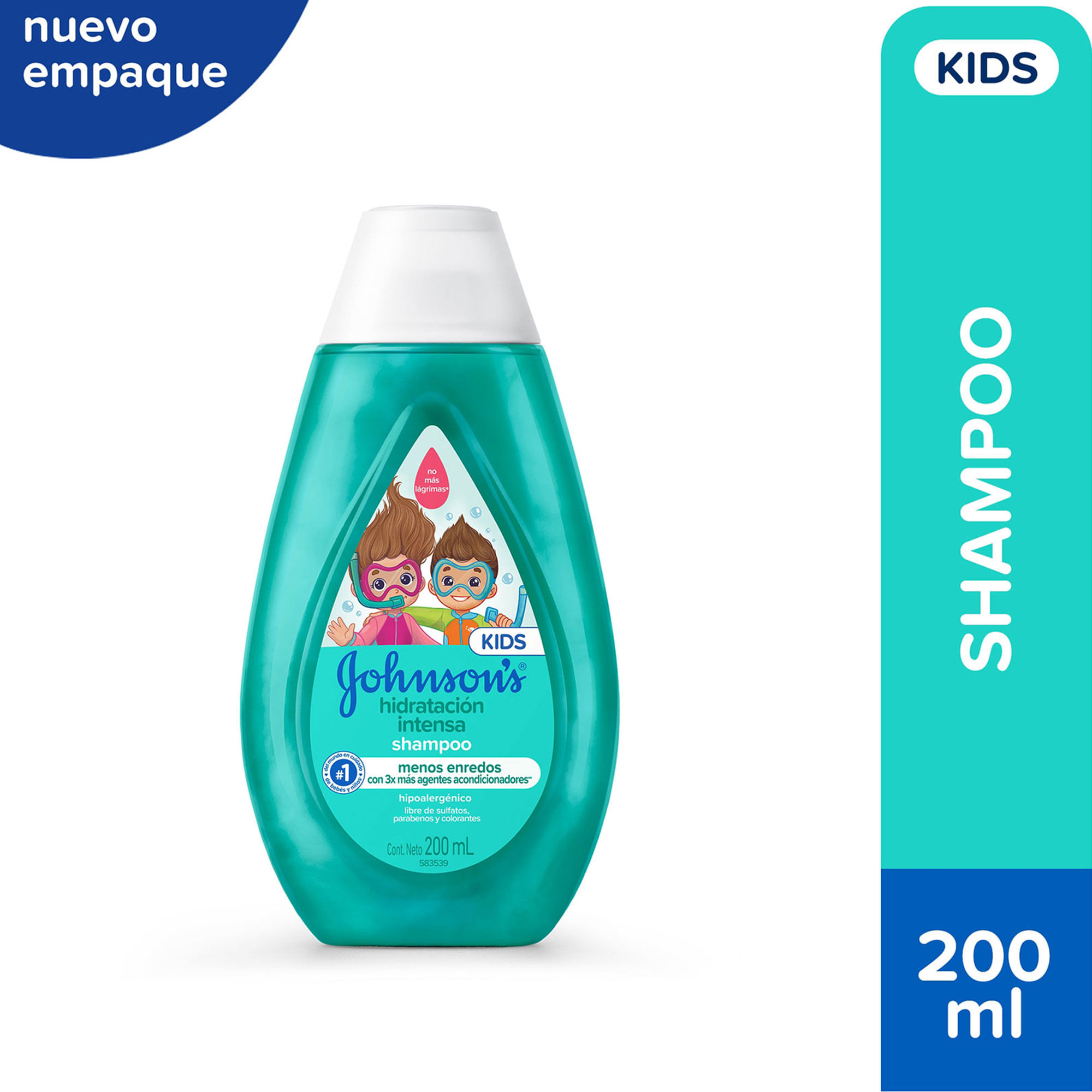 Shampoo para niños Johnson's hidratación intensa 200 ml