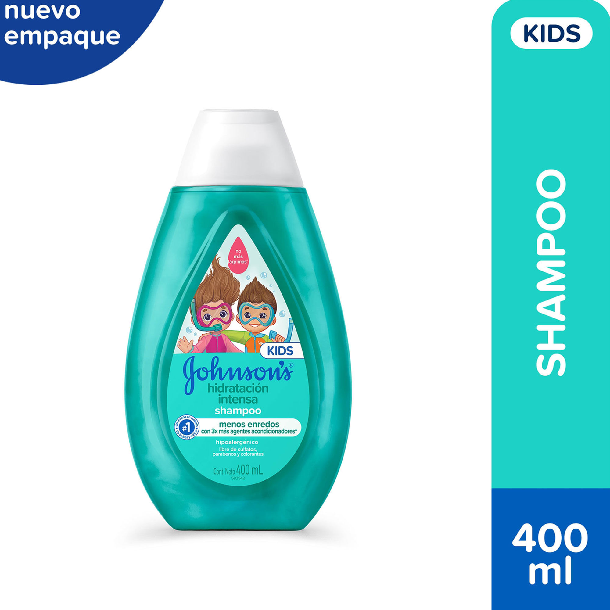 Shampoo para niños Johnson's hidratación intensa 400 ml