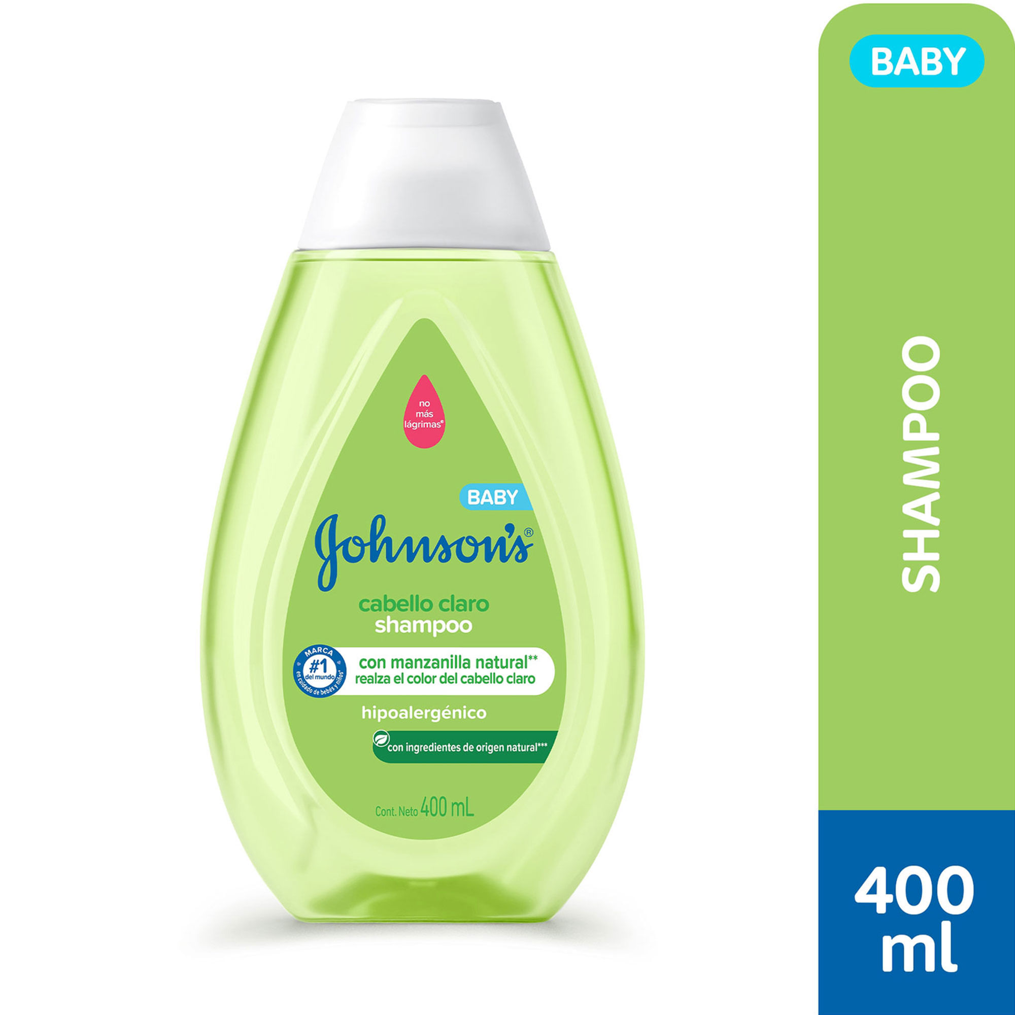 Shampoo para bebé Johnson's cabello claro 400 ml