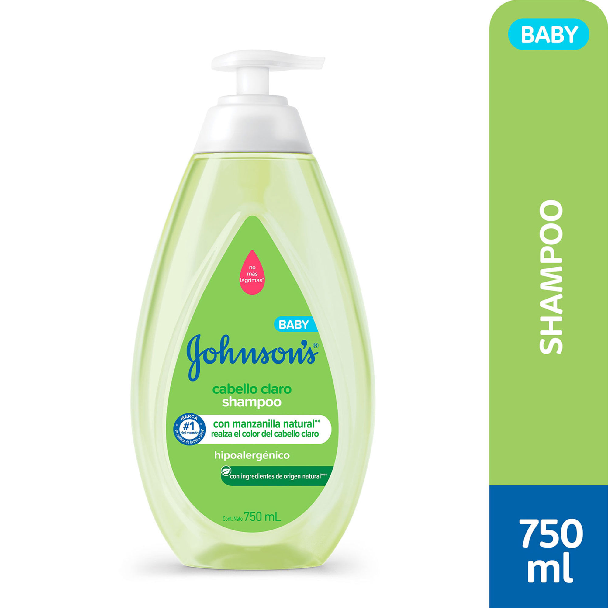 Shampoo para bebé Johnson's cabello claro 750 ml