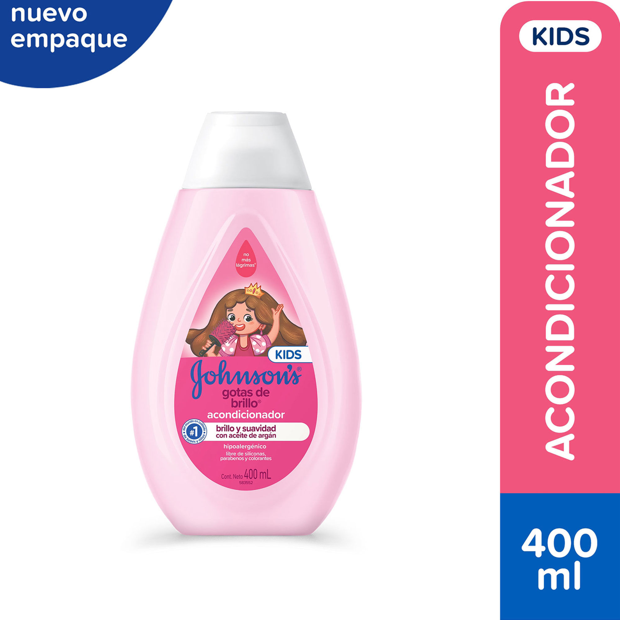 Acondicionador para niños Johnson's gotas de brillo 400 ml