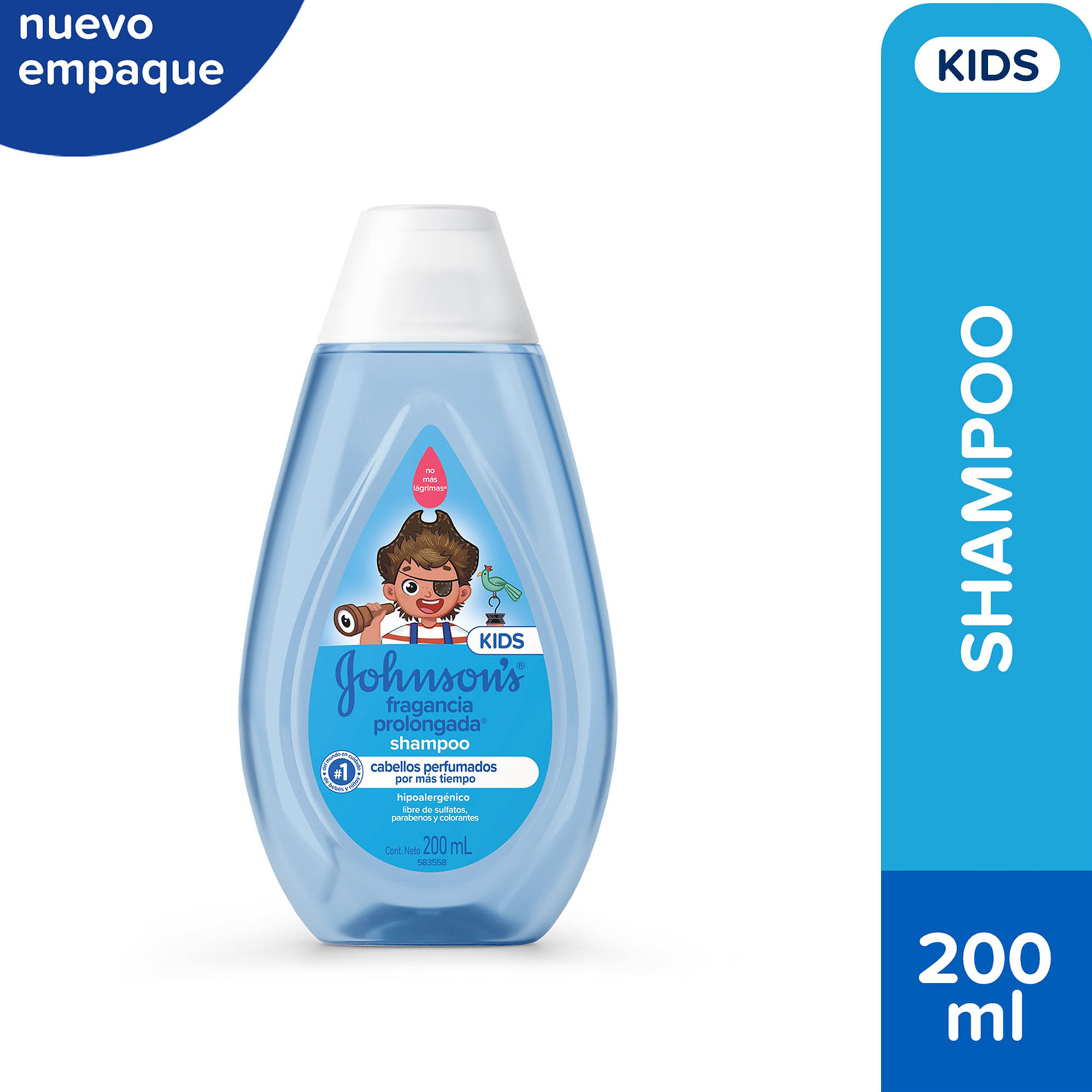 Shampoo para niños Johnson's fragancia prolongada 200 ml