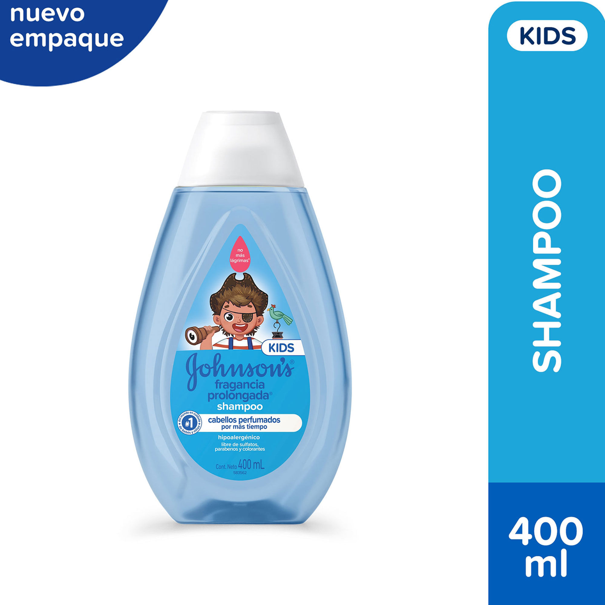 Shampoo para niños Johnson's fragancia prolongada 400 ml