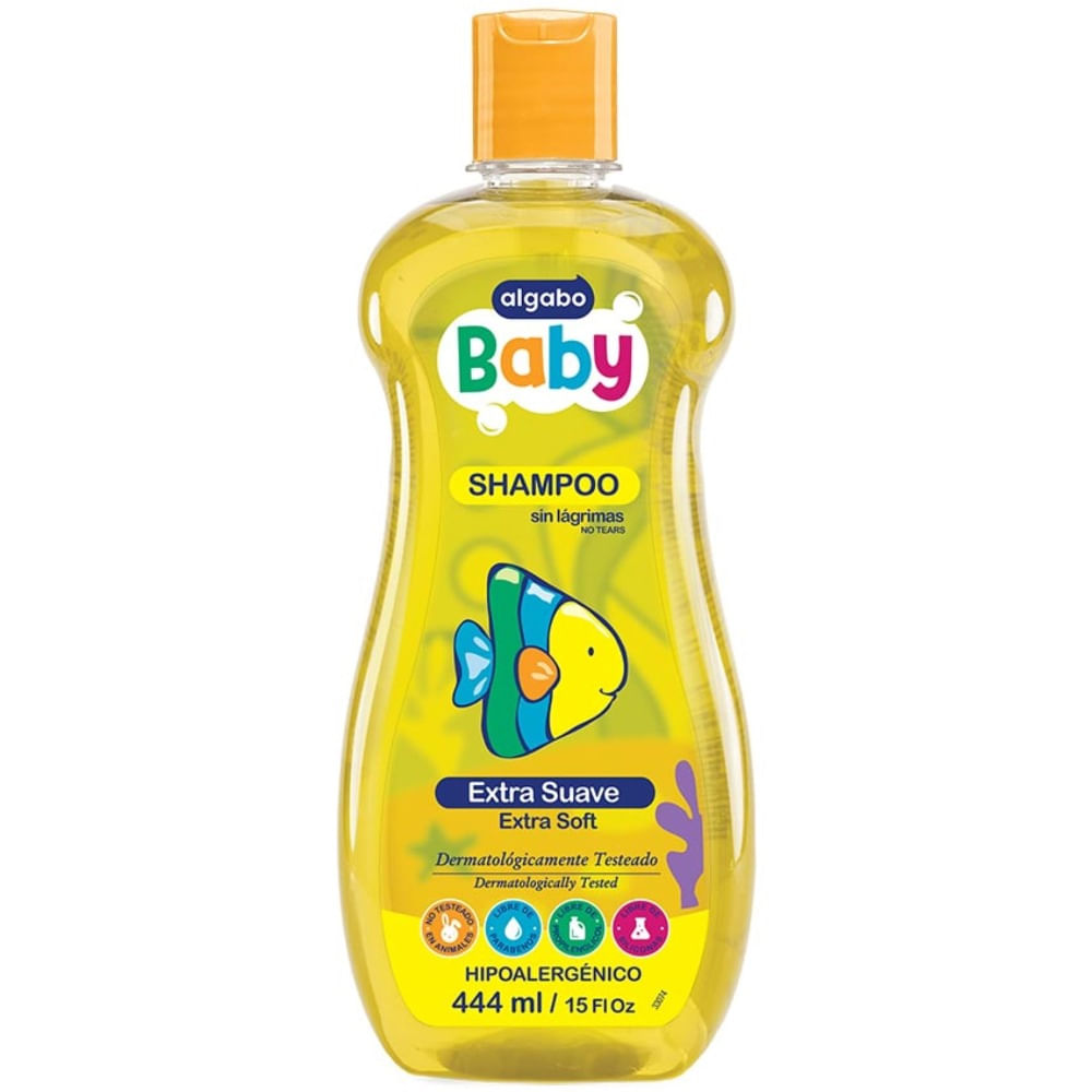 Shampoo Algabo Baby extra suave 444 cc.