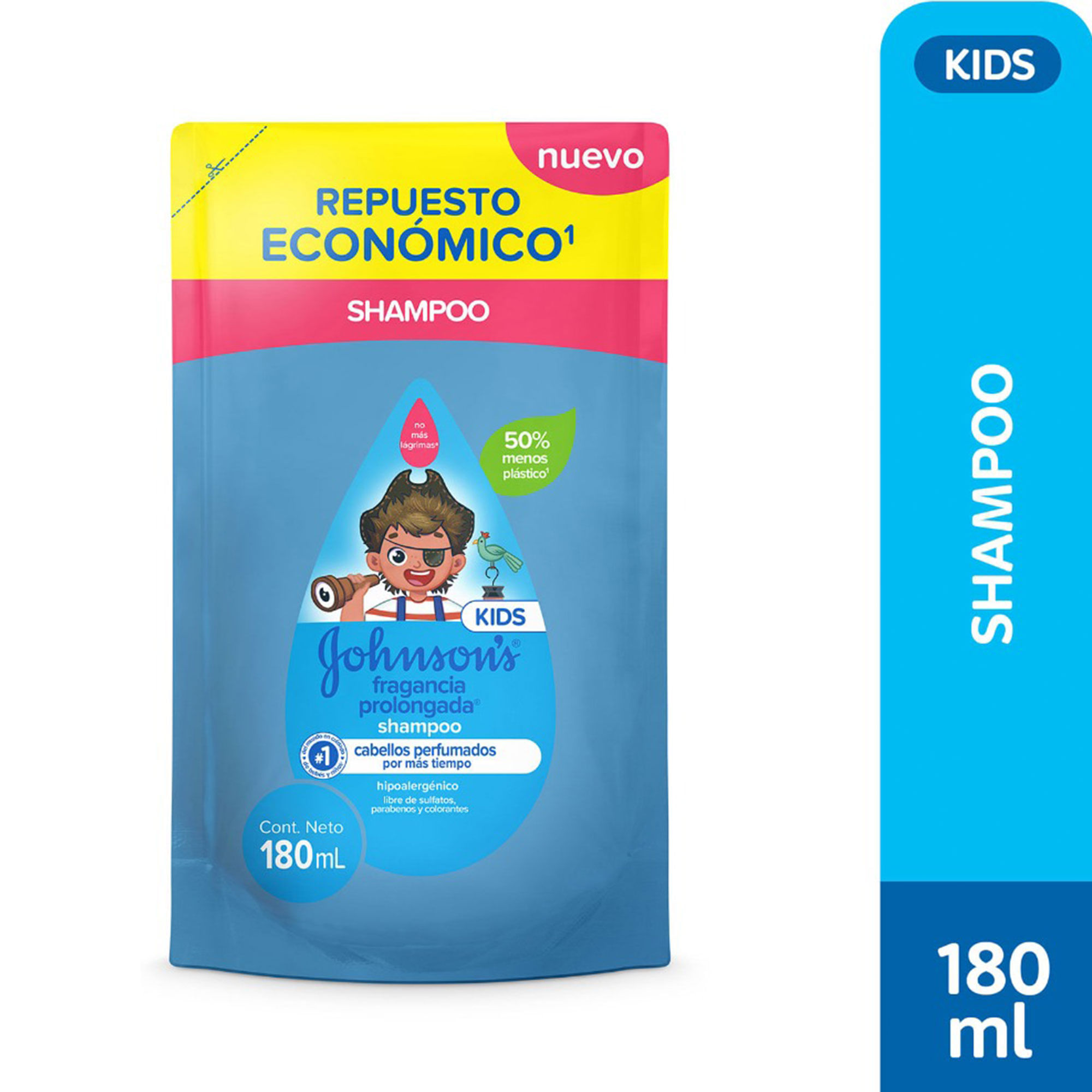 Shampoo Johnson Baby fragancia prolongada 180 ml