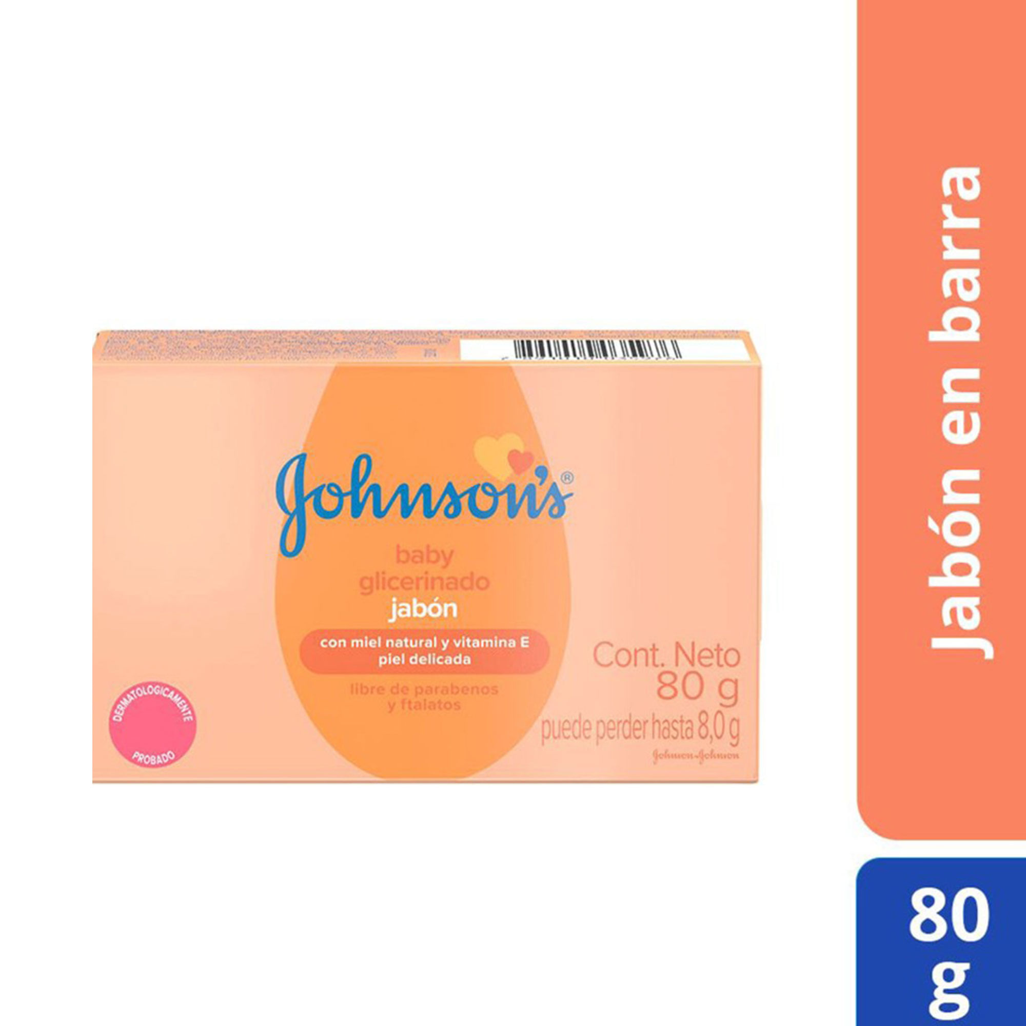 Jabón de tocador Johnson's Baby glicerina 80 grs