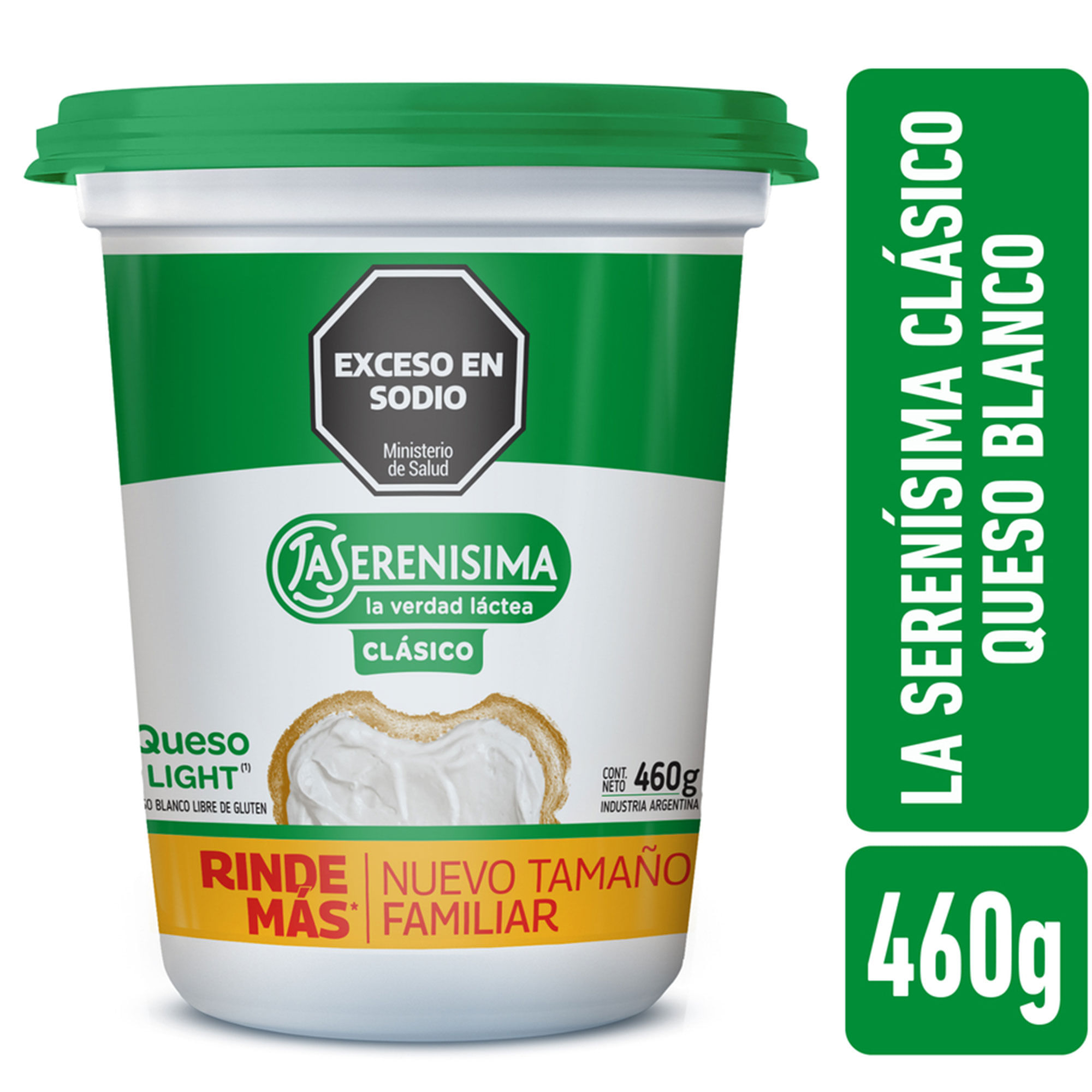 Queso La Serenisima Clásico 460 g libre de gluten