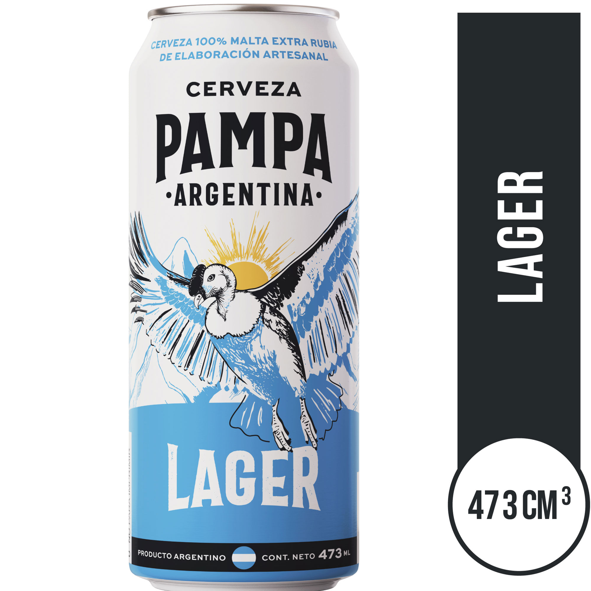 Cerveza Lager Pampa Brewing en lata 473 ml