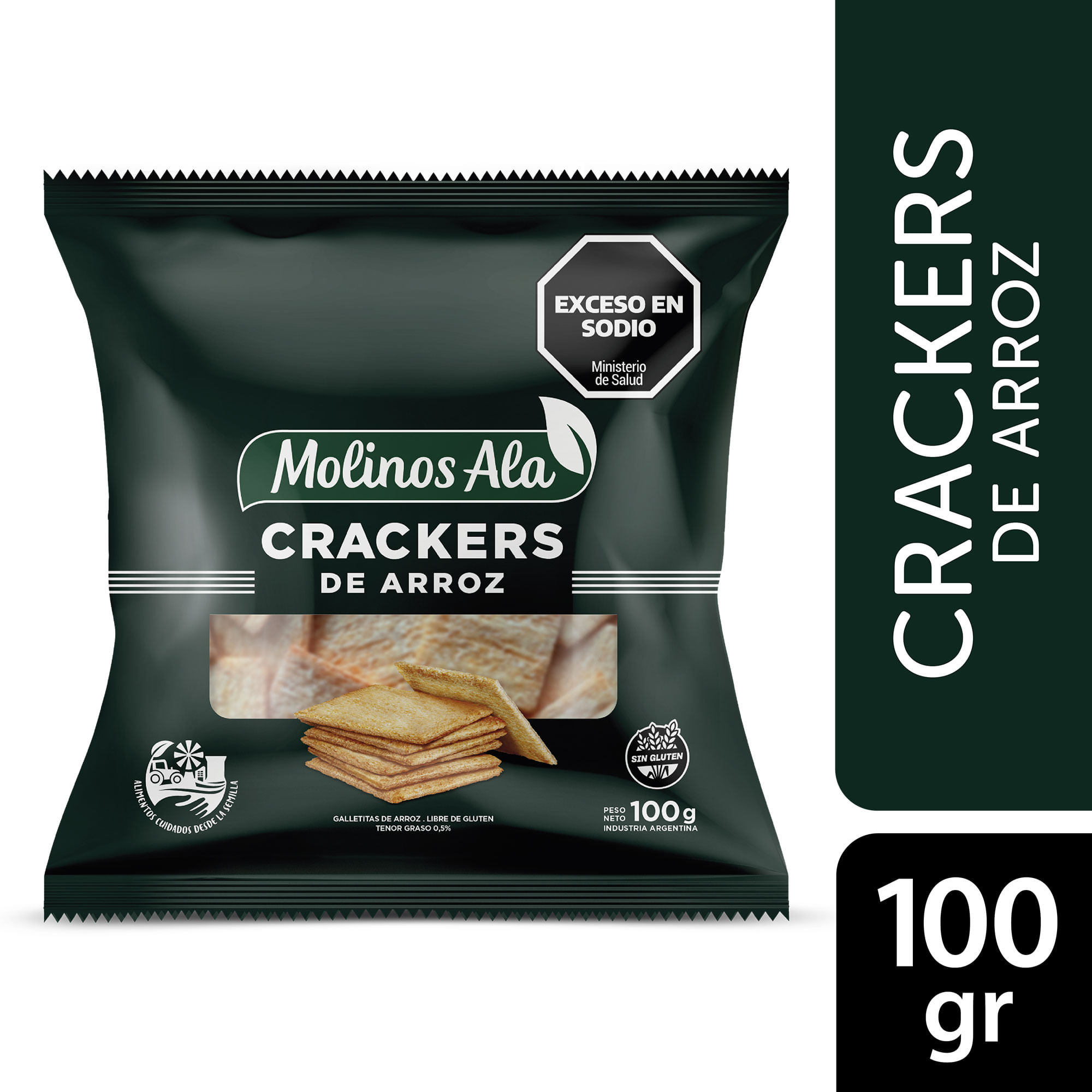 Galletitas de arroz crackers Molinos Ala 100 grs