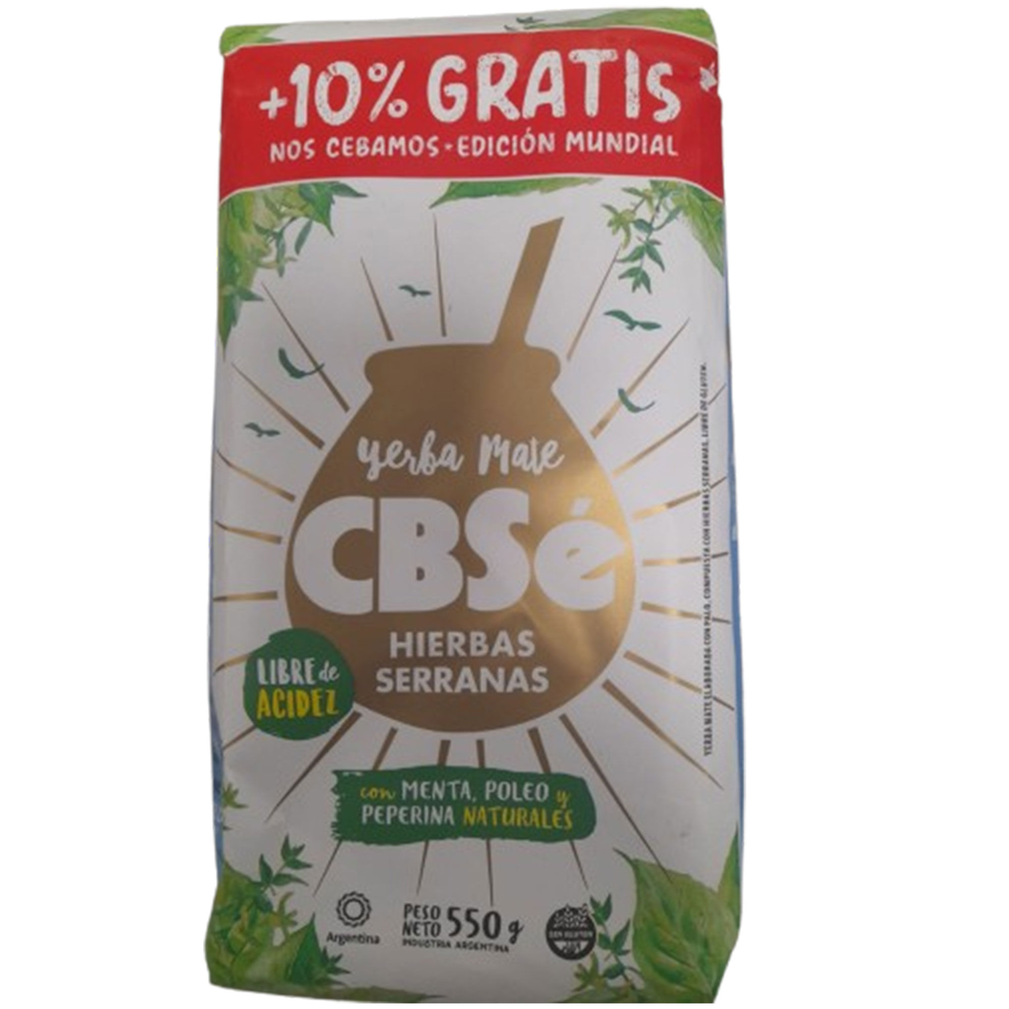 Yerba mate CBSé con hierbas serranas 550 grs