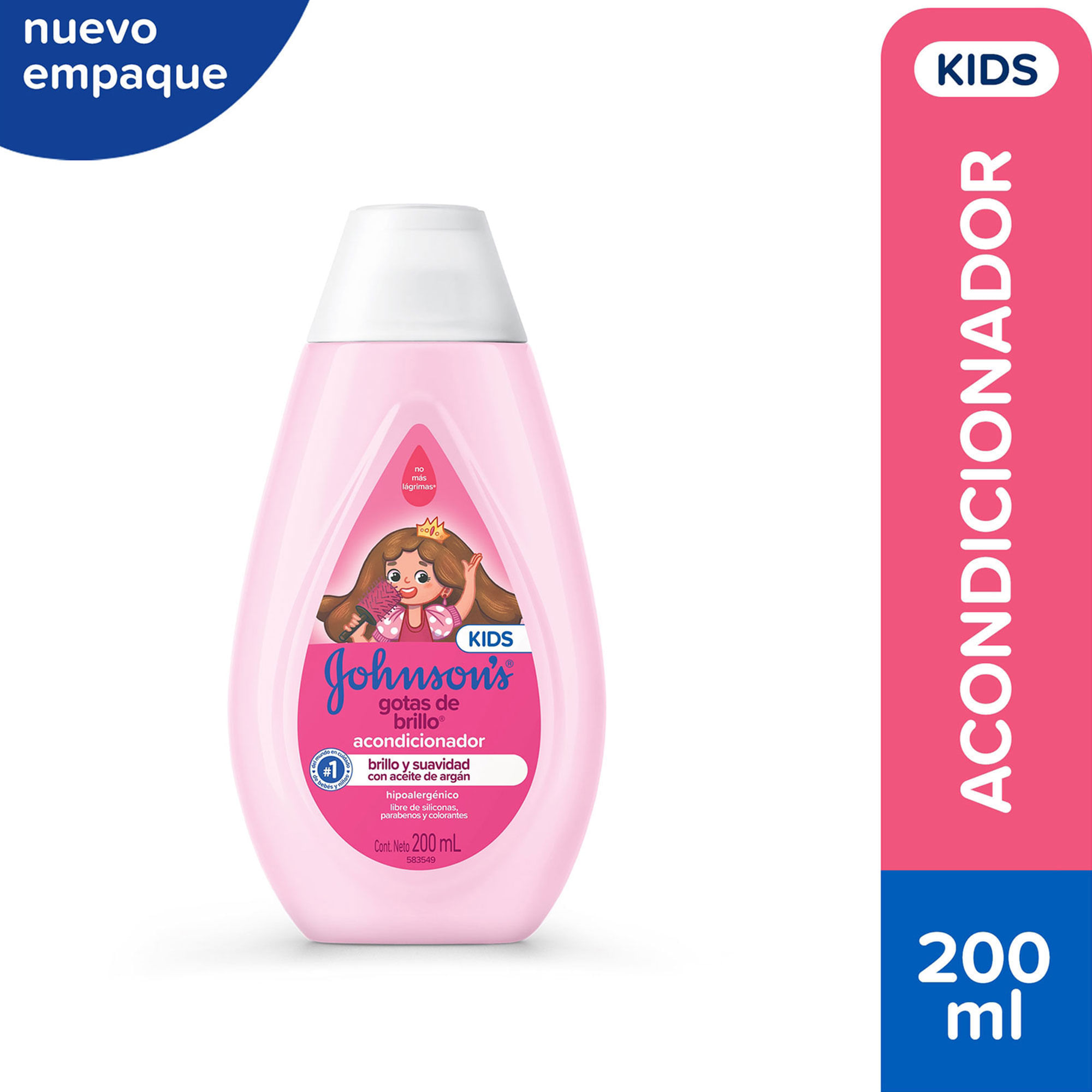 Acondicionador para niños Johnson's gotas de brillo 200 ml