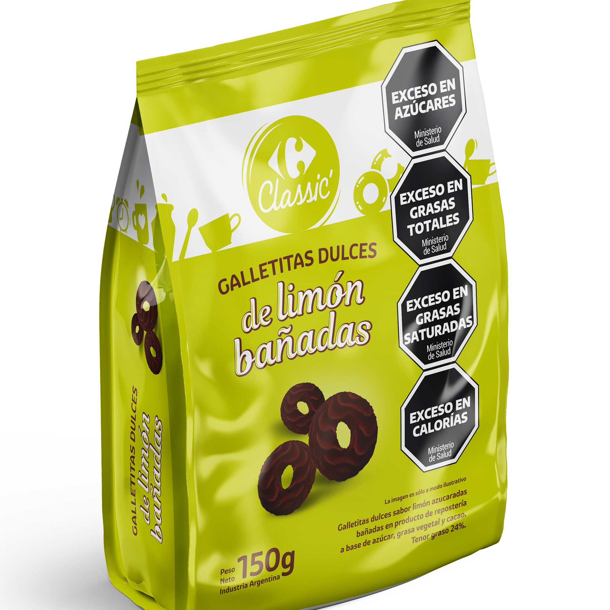 Galletitas dulces limón y chocolate Carrefour Classic 150 grs