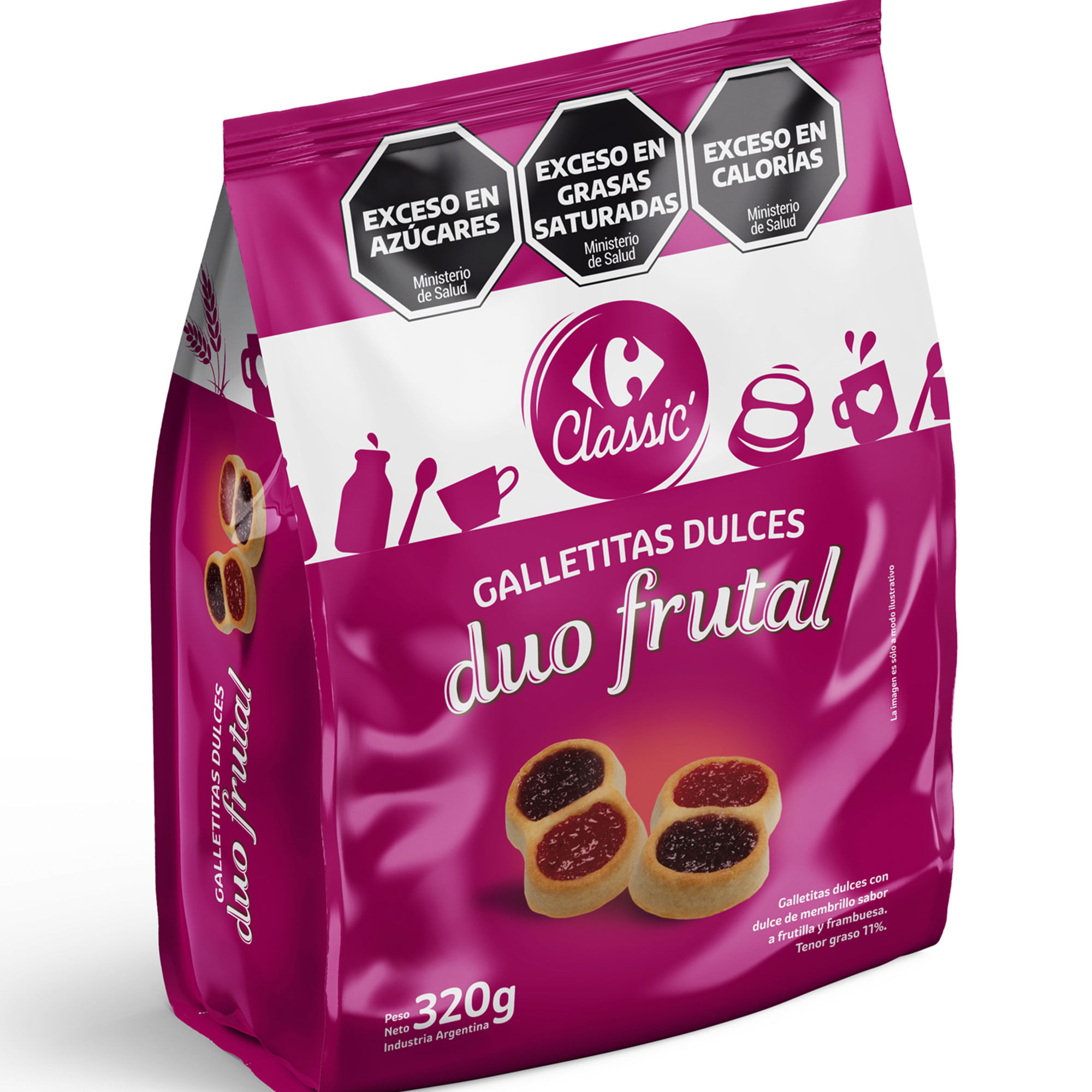 Galletitas duo frutal Carrefour Classic 320 grs