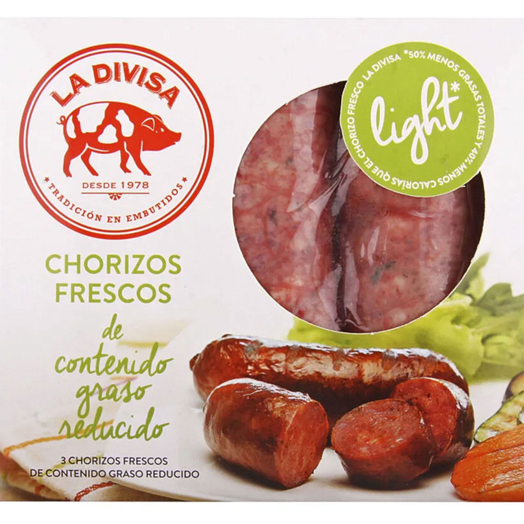 Chorizo light al vacio La Divisa 400 grs