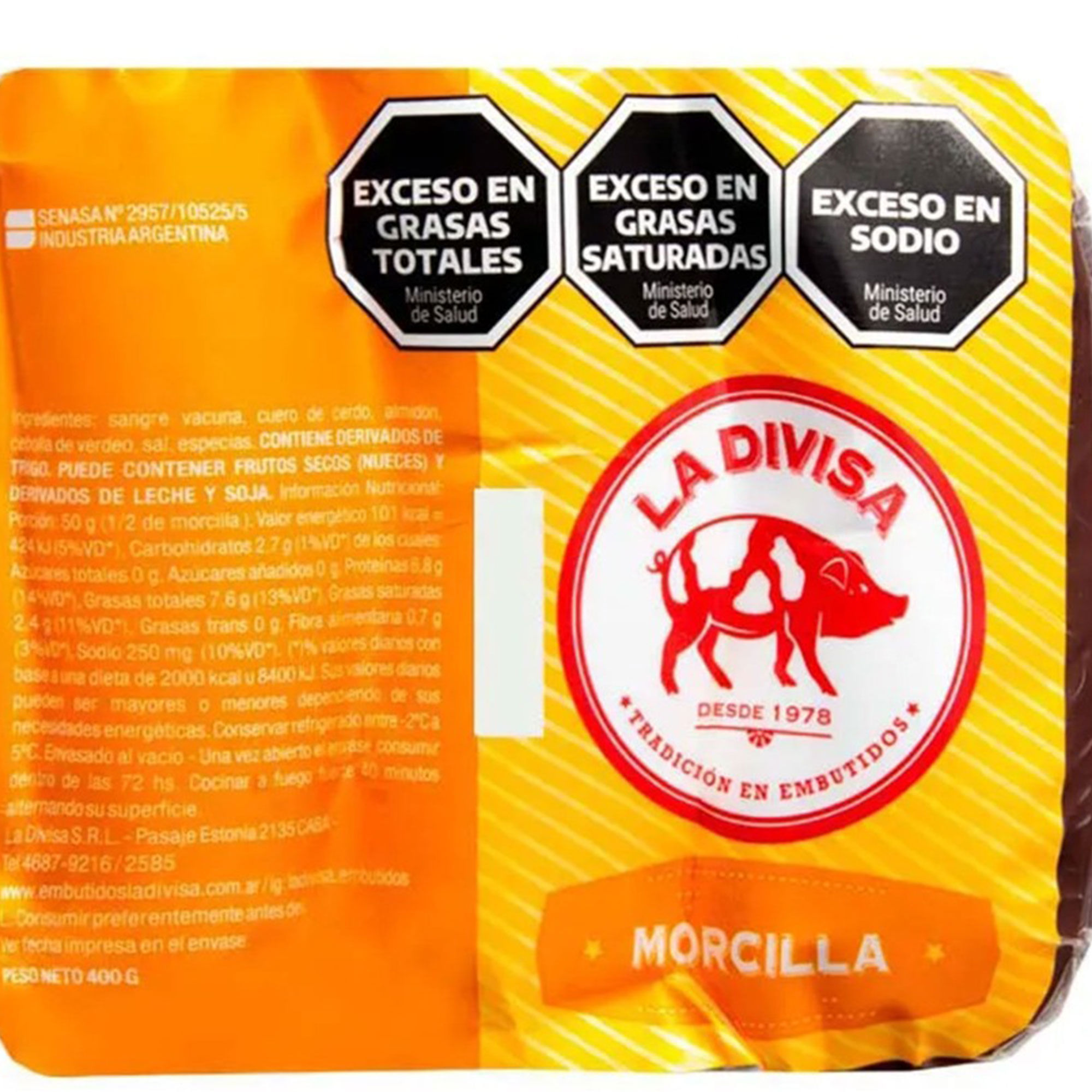 Morcilla atada La Divisa 400 grs