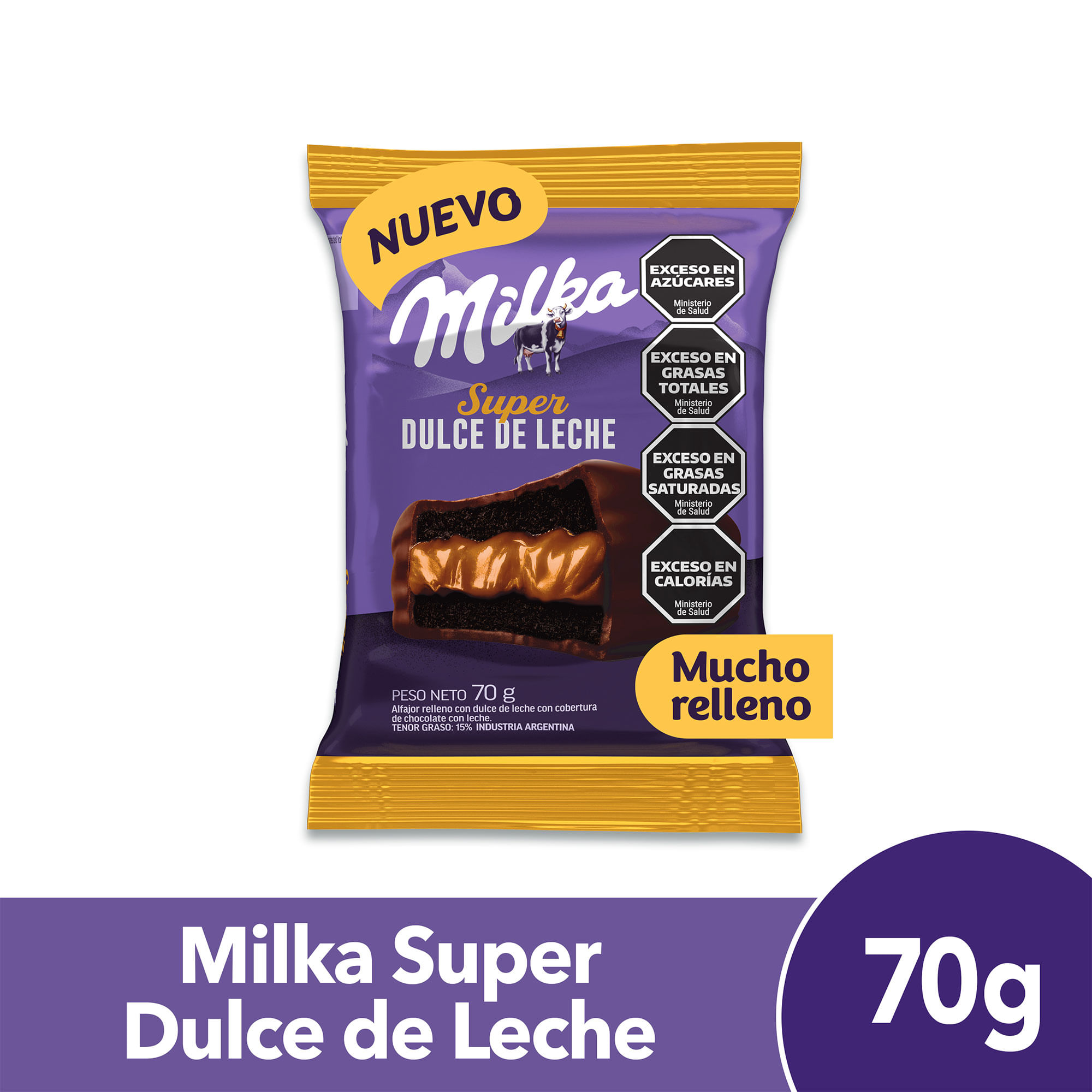 Alfajor Milka Super Dulce de Leche 70 grs