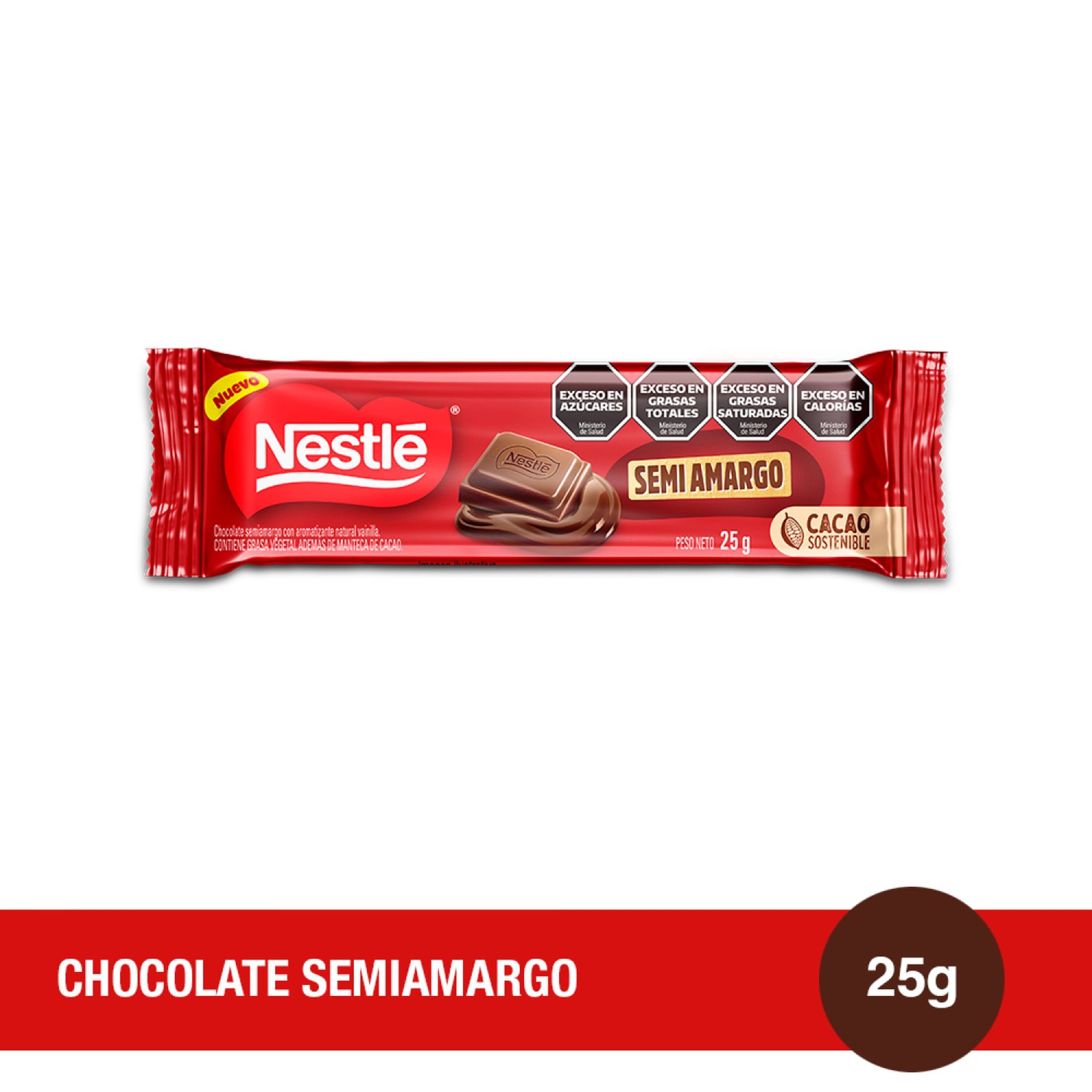 Nestlé Chocolate Semiamargo 25 grs