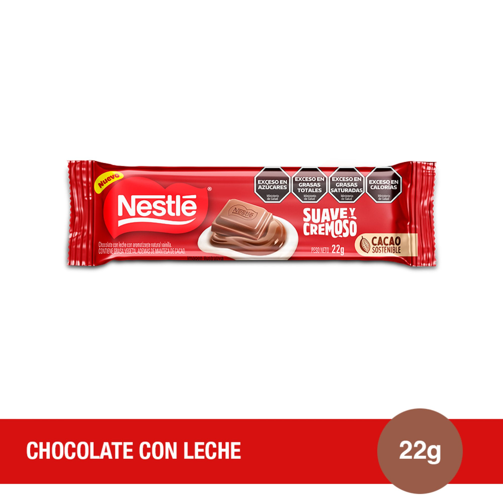 Nestlé Chocolate con leche 22 grs