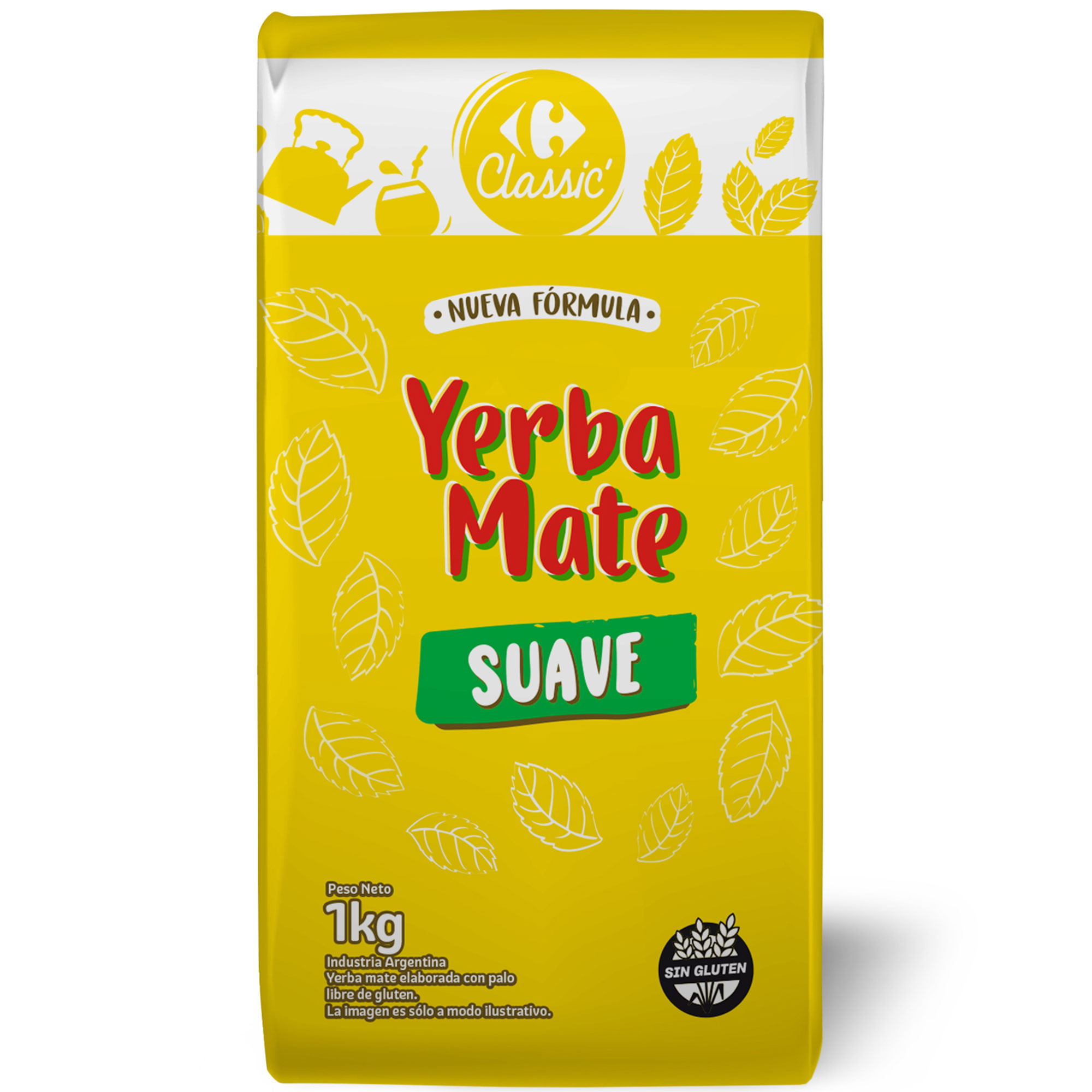 Yerba mate suave con palo Carrefour Classic 1 kg