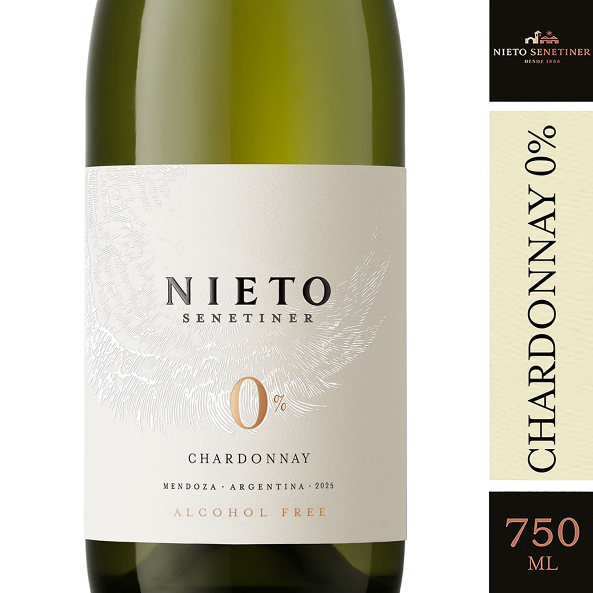 Vino blanco sin salcohol Nieto Senetiner Chardonnay 750 ml