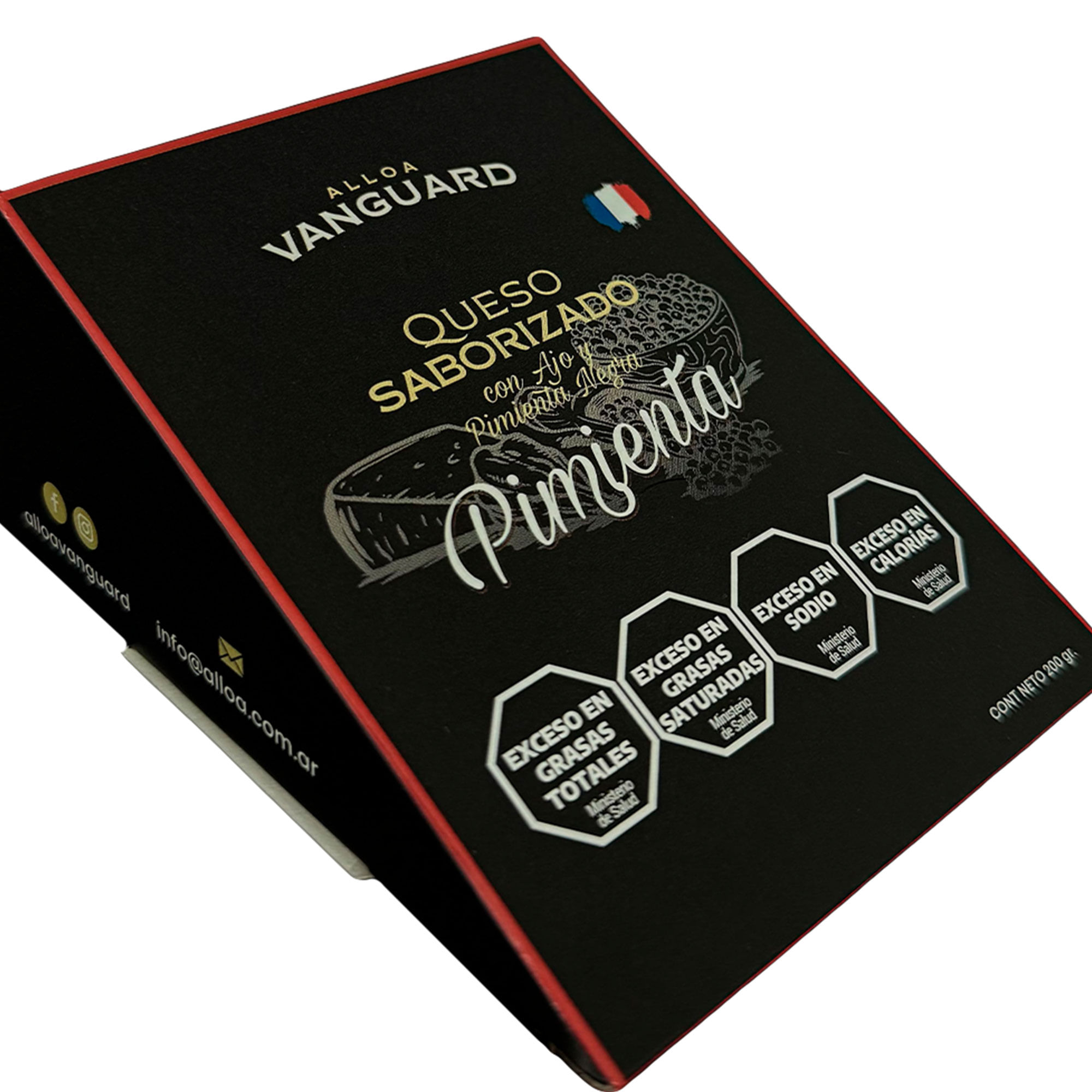 Queso saborizado pimienta Vanguard 200 grs