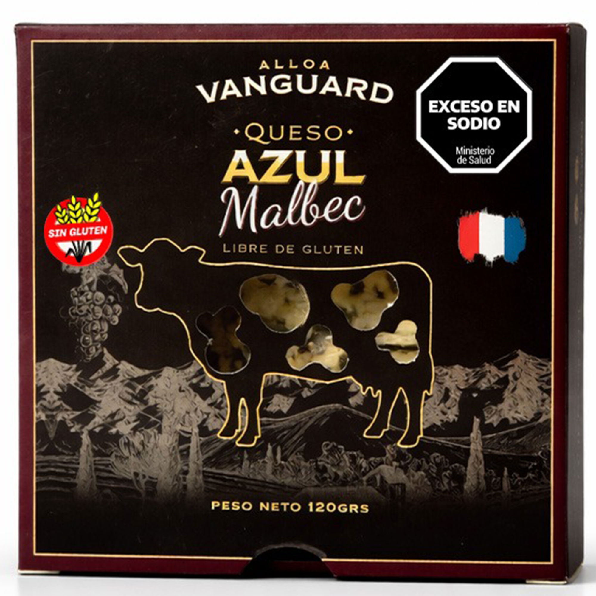 Queso azul Malbec Vanguard 120 grs