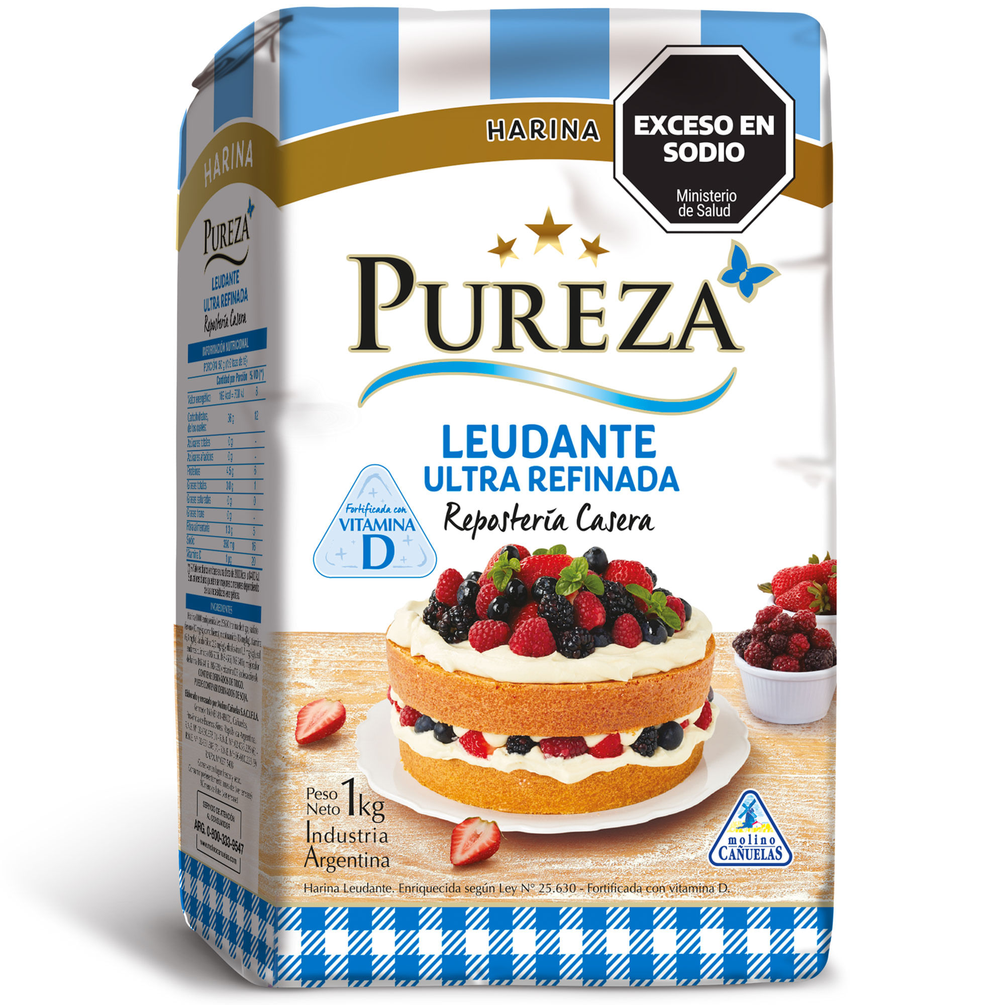 Harina leudante Pureza con vitamina D 1 kg.