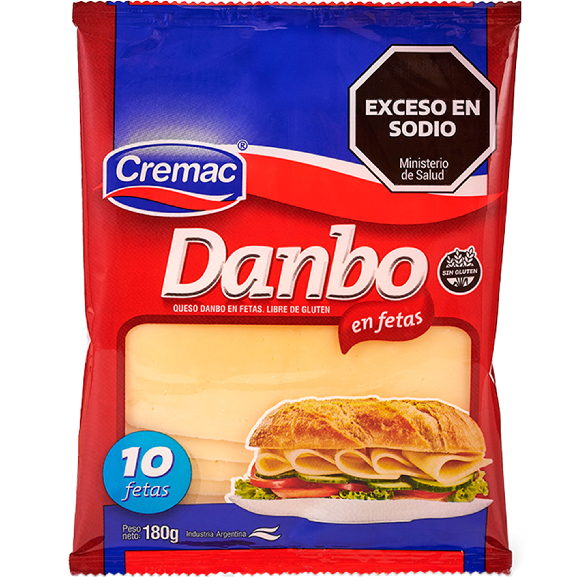 Queso danbo feteado Cremac 180 g.