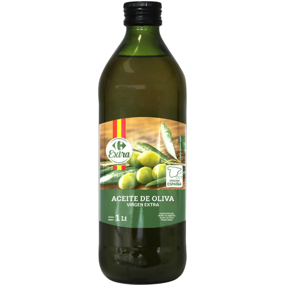 Aceite de oliva extra virgen Carrefour Extra en botella 1 lt
