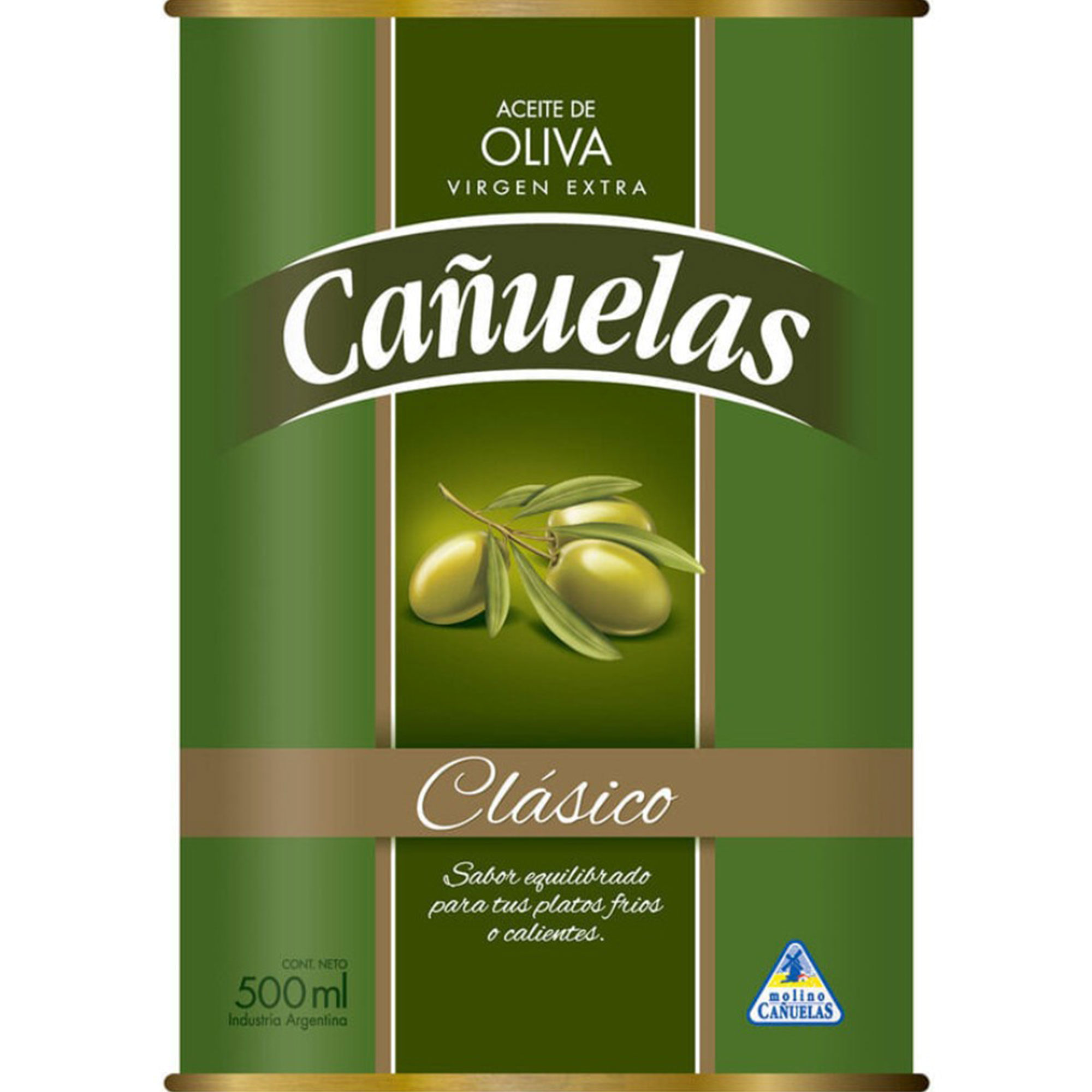 Aceite de oliva Cañuelas clásico extra virgen 500 cc.