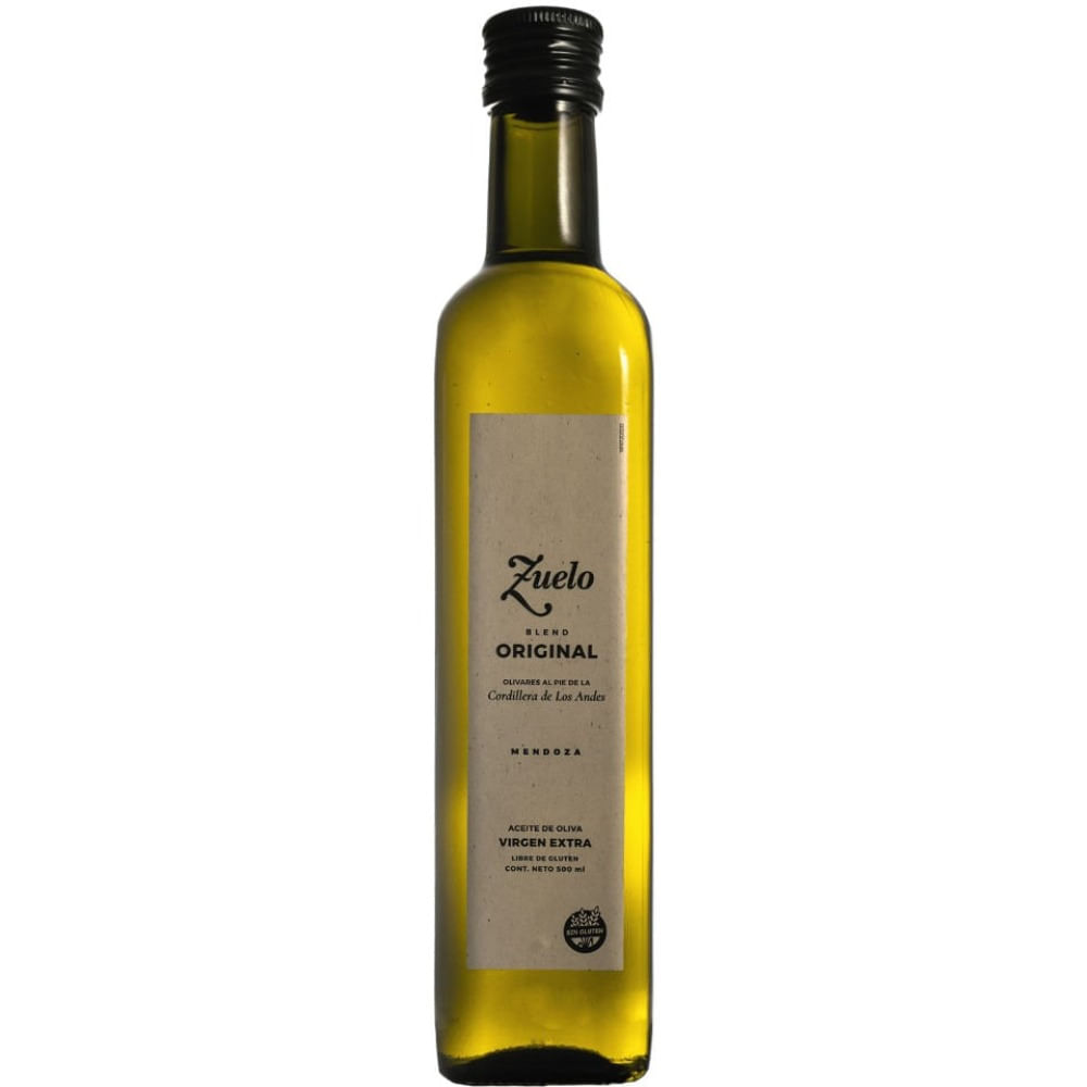 Aceite de oliva extra virgen Zuelo original en botella 500 grs