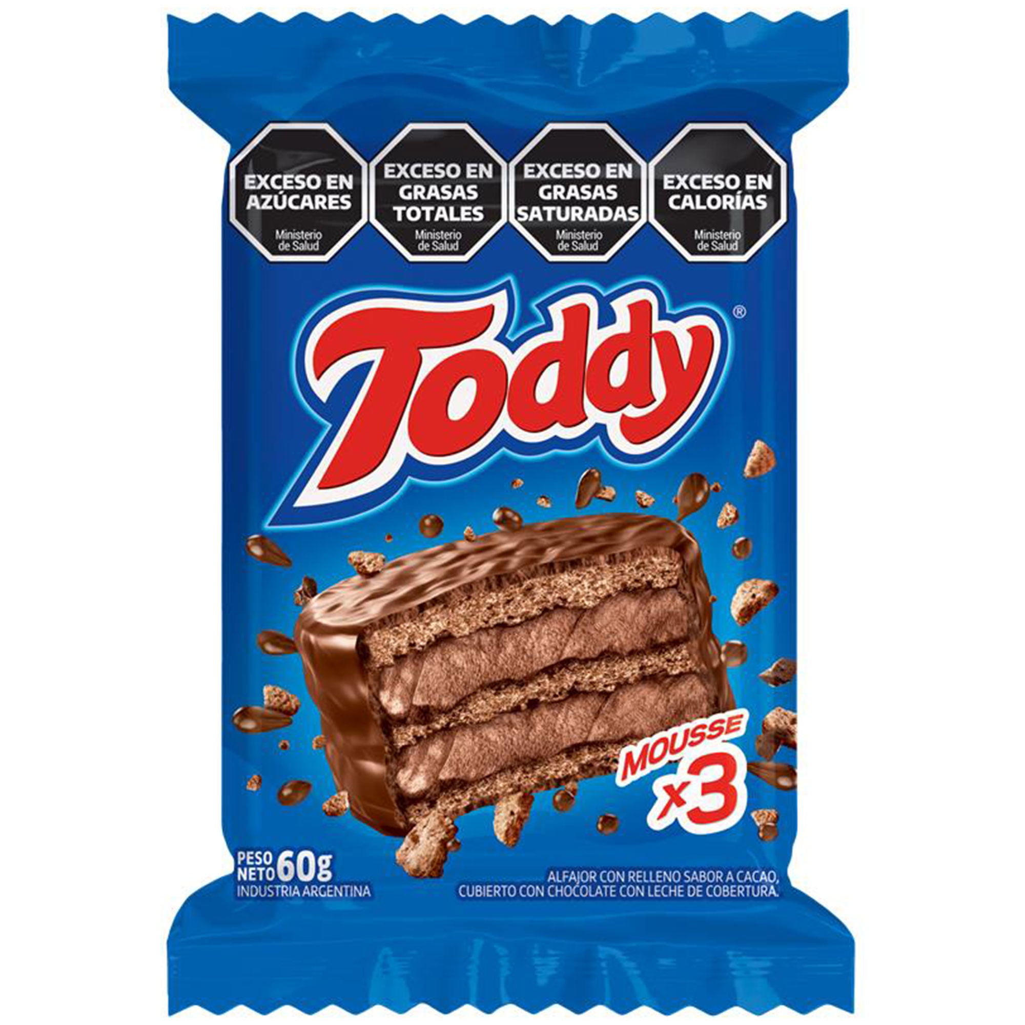 Alfajor triple mousse Toddy 60 grs