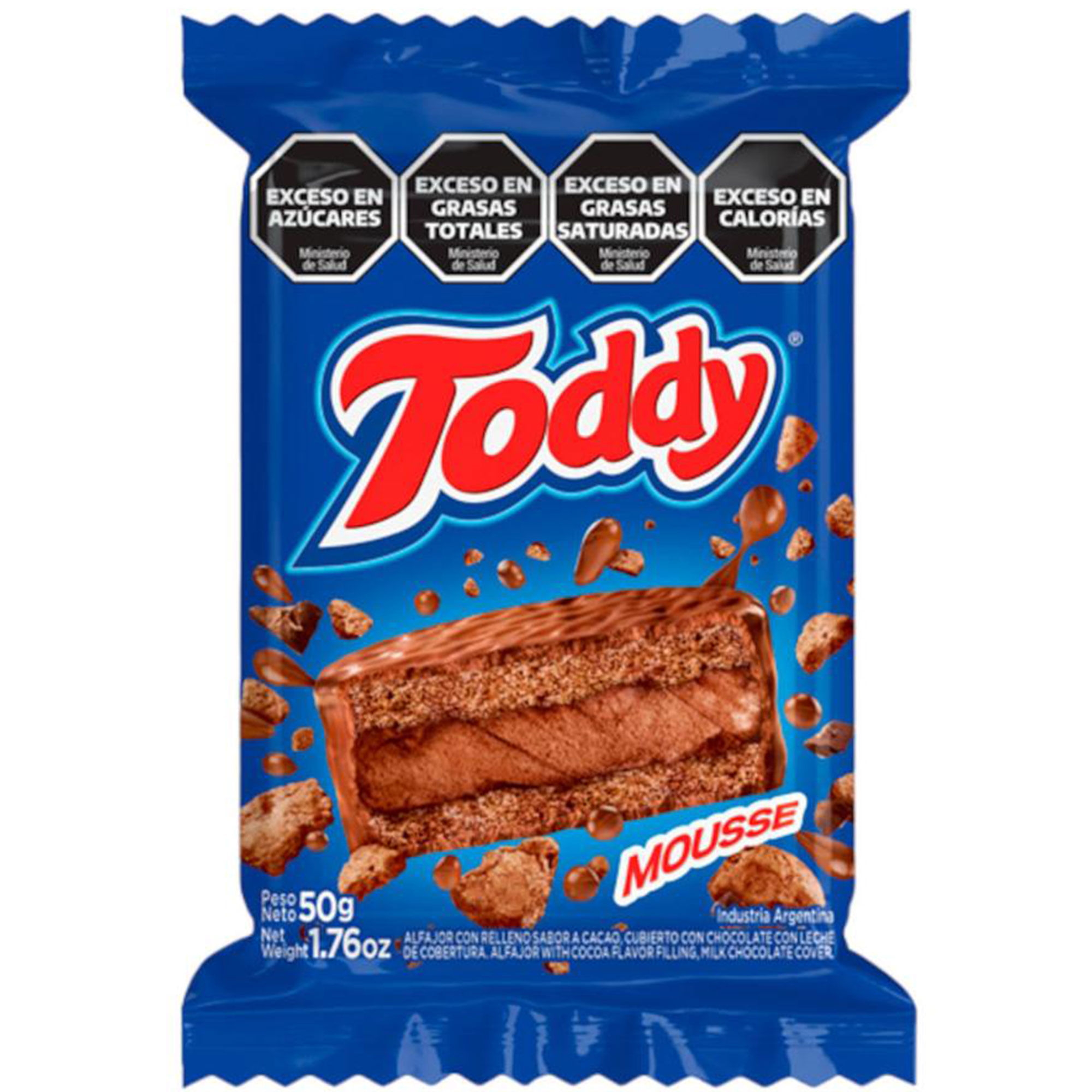 Alfajor mousse chocolate negro Toddy 50 grs