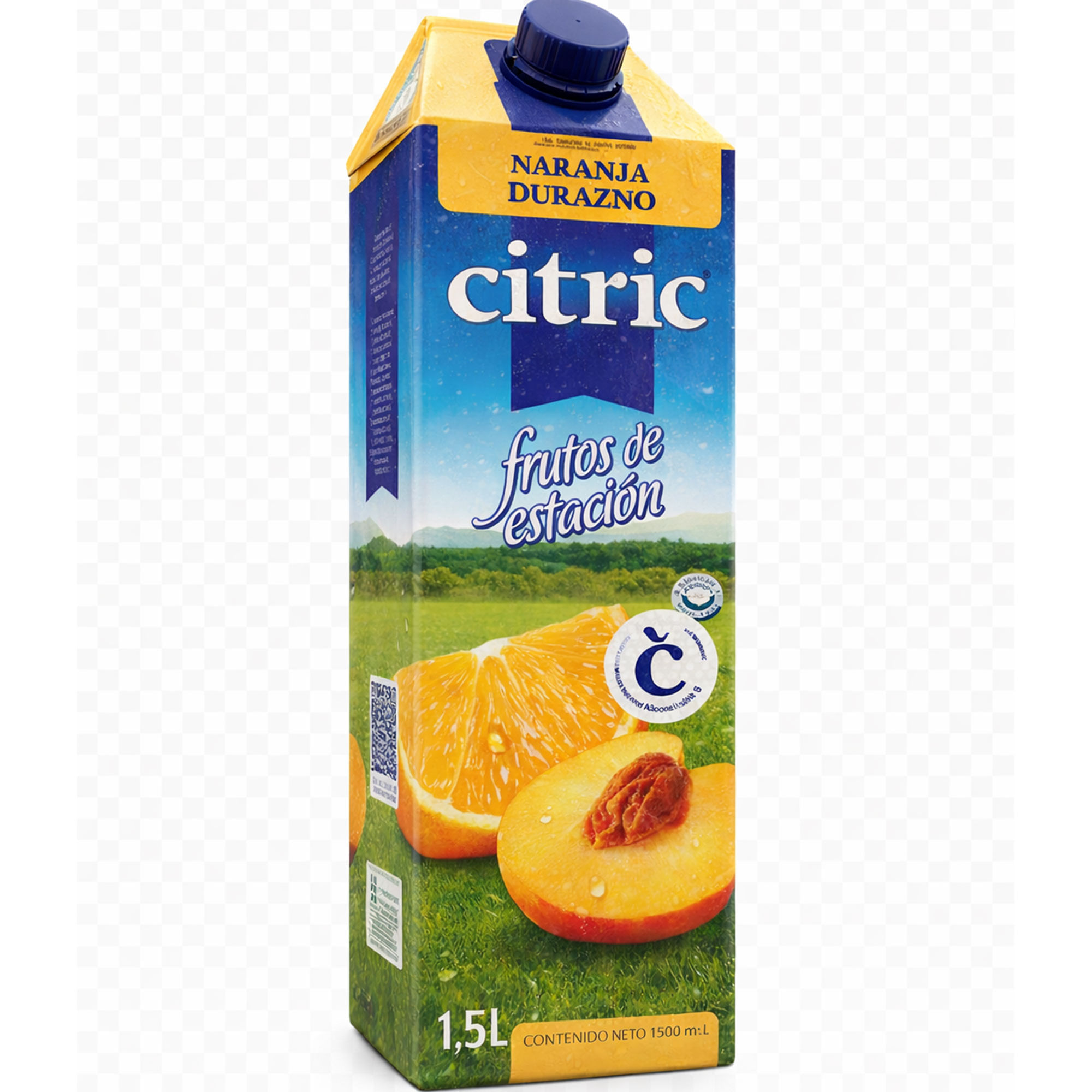 Jugo de naranja y durazno Citric tetra 1.5 lts