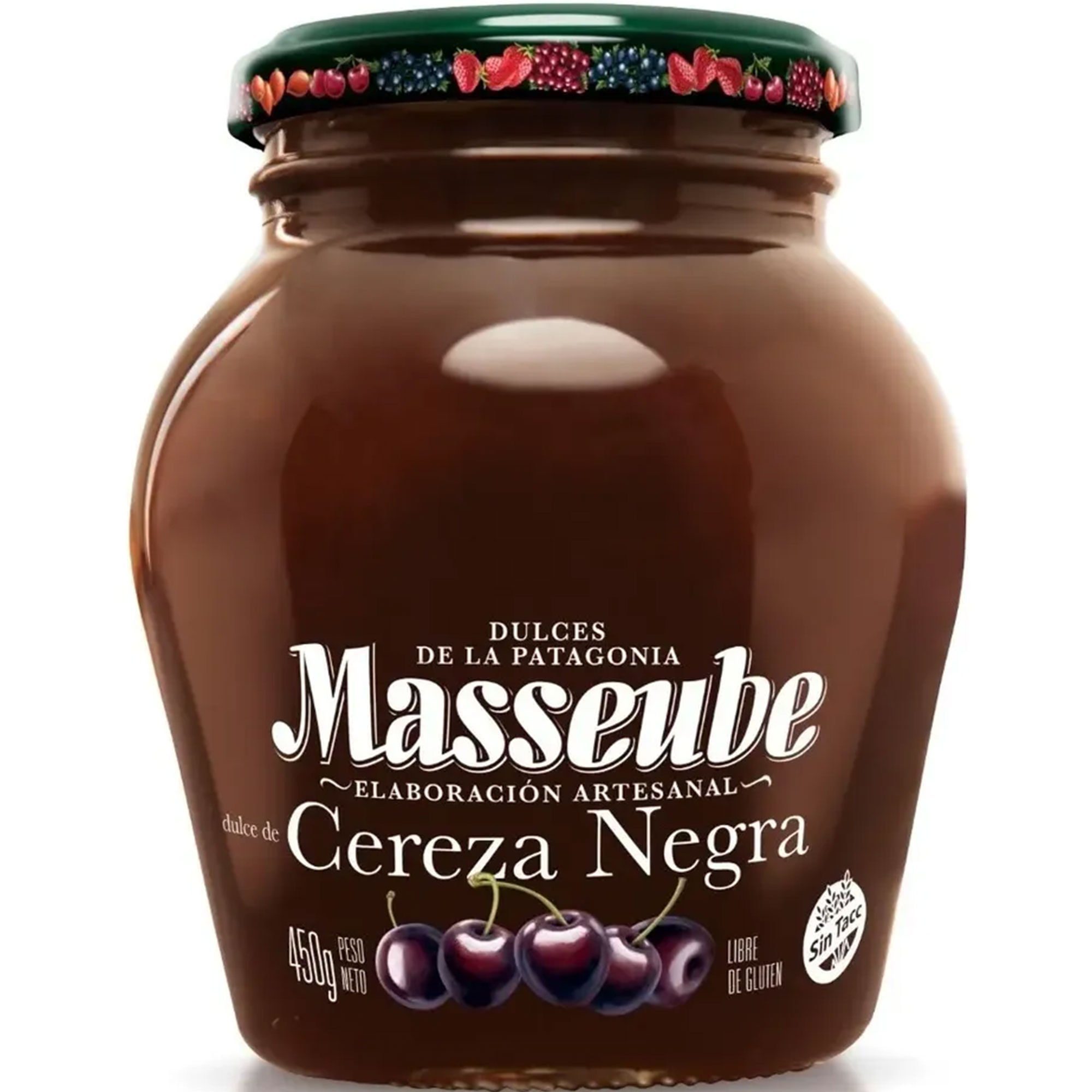 Mermelada de cereza negra Masseube en frasco 350 grs
