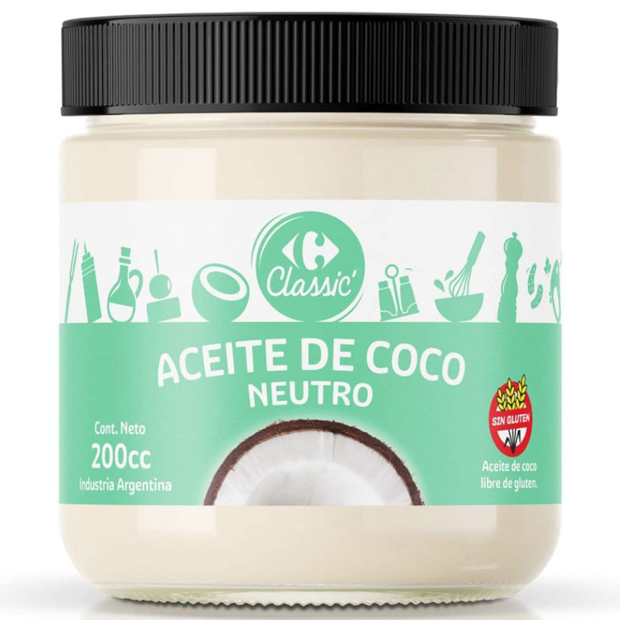 Aceite de coco neutro Carrefour Classic 200 ml