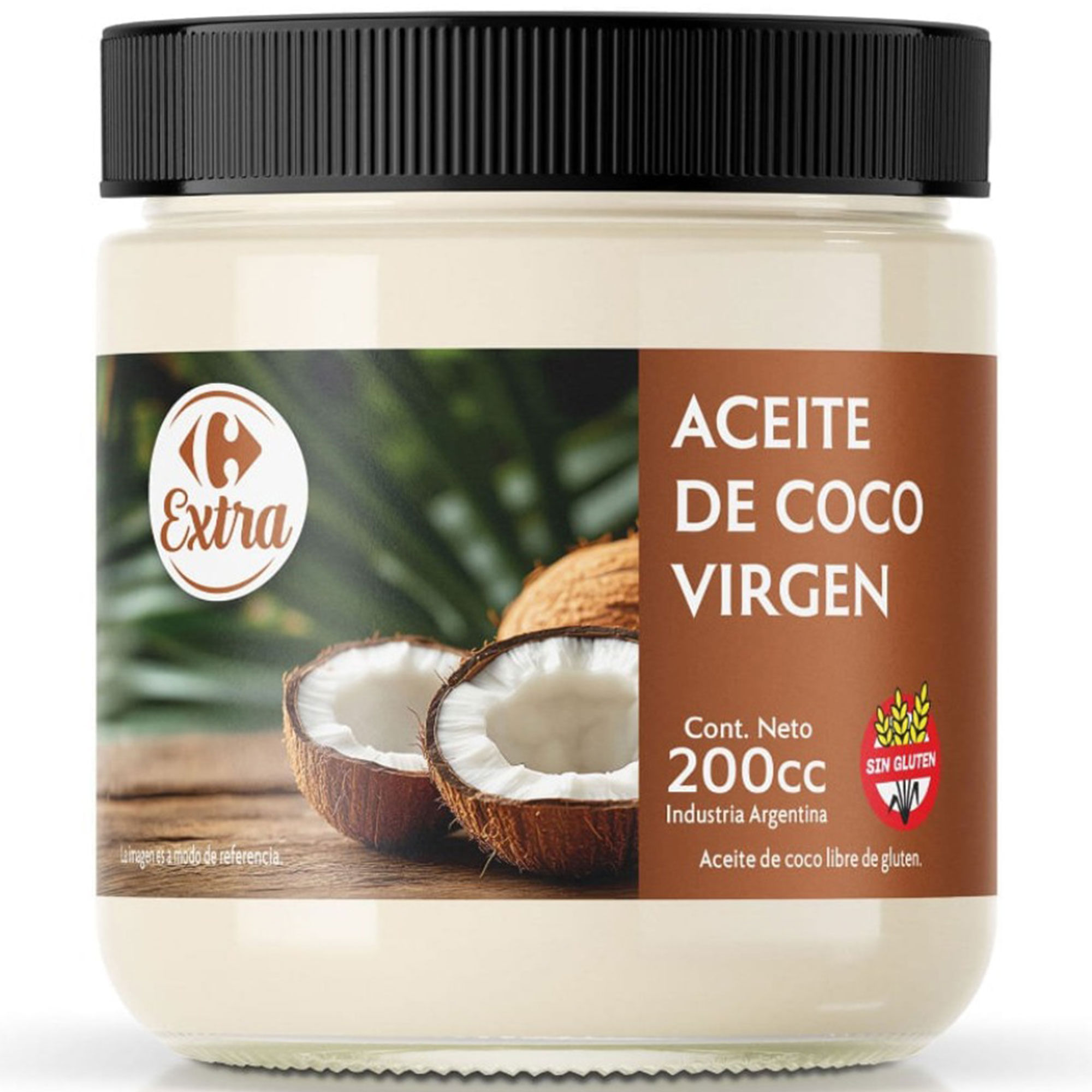 Aceite de coco virgen Carrefour Extra 200 ml