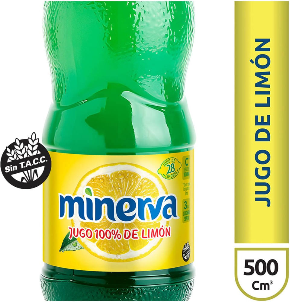 Jugo de limón Minerva pet 500 cc.