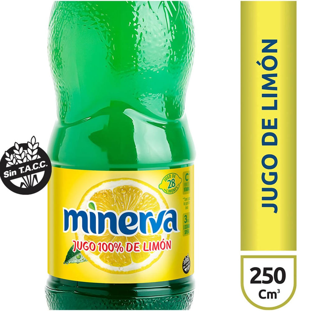 Jugo de limón Minerva pet 250 cc.