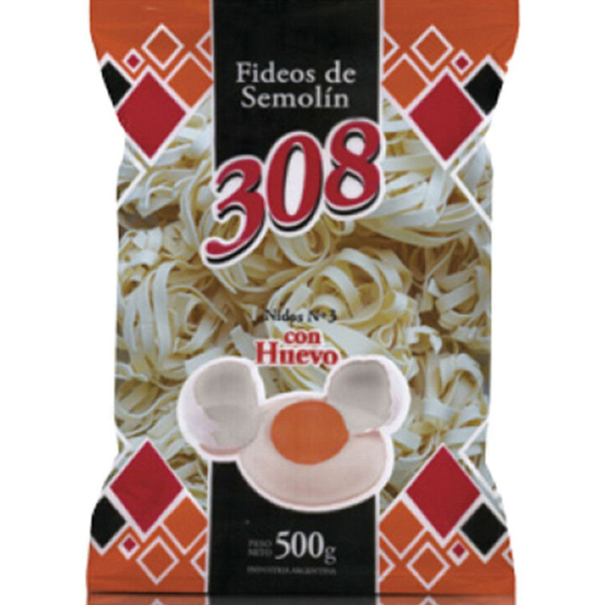 Fideos cinta nido 308 nº 3 al huevo 500 g.
