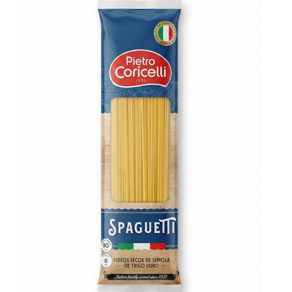 Fideos spaghetti de semolina Pietro Coricelli 500 grs